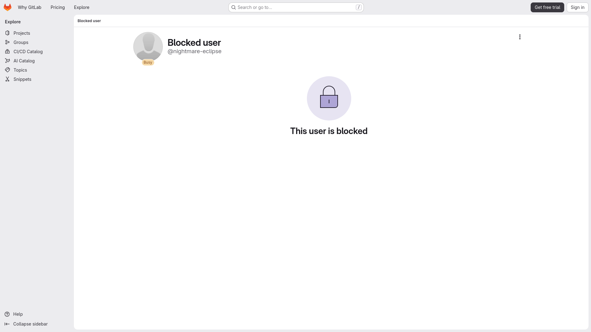Blocked user · GitLab