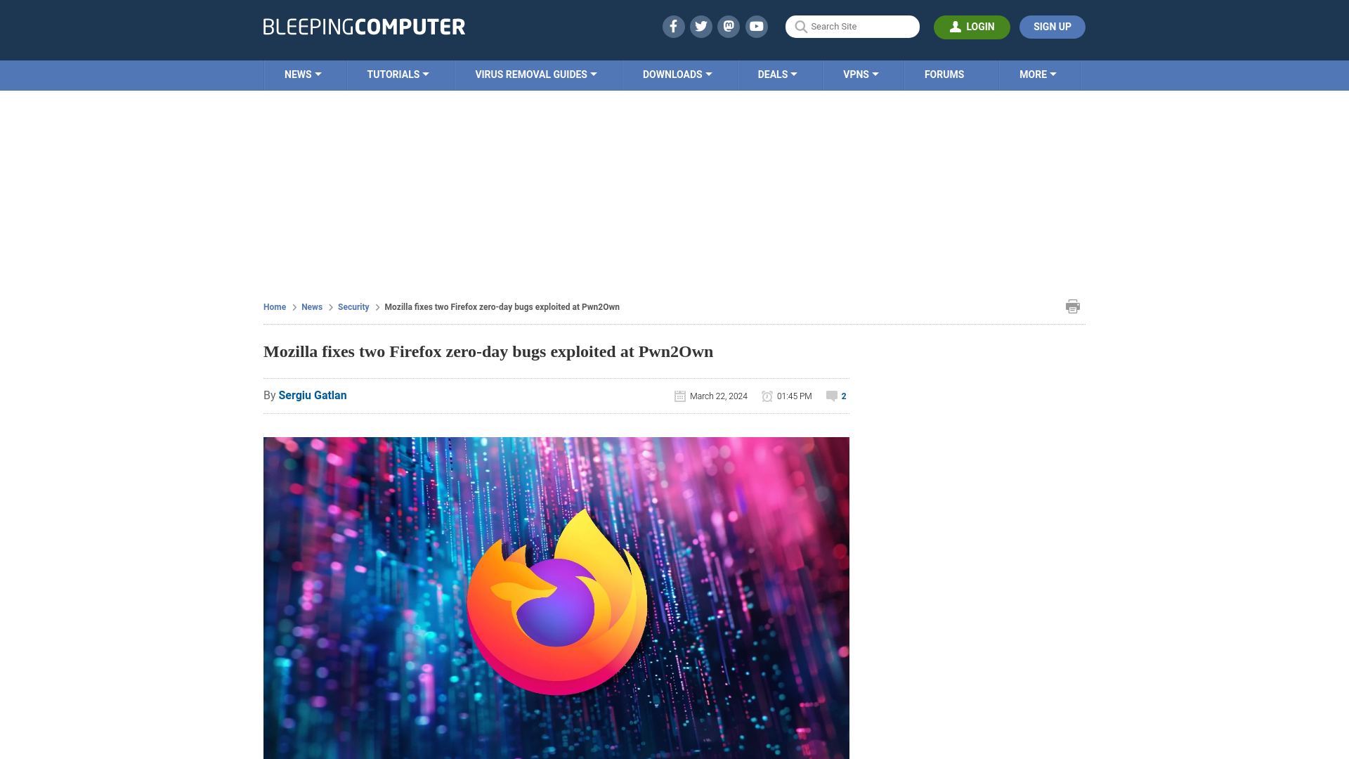 Mozilla fixes two Firefox zero-day bugs exploited at Pwn2Own