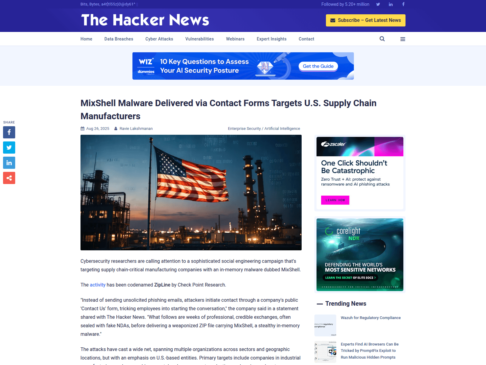 MixShell Malware Delivered via Contact Forms Targets U.S. Supply Chain Manufacturers