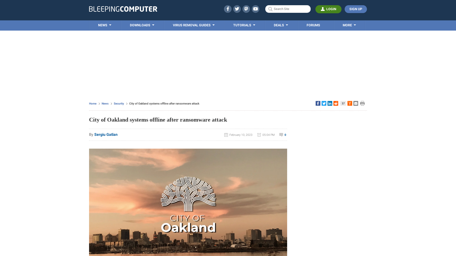 City of Oakland systems offline after ransomware attack