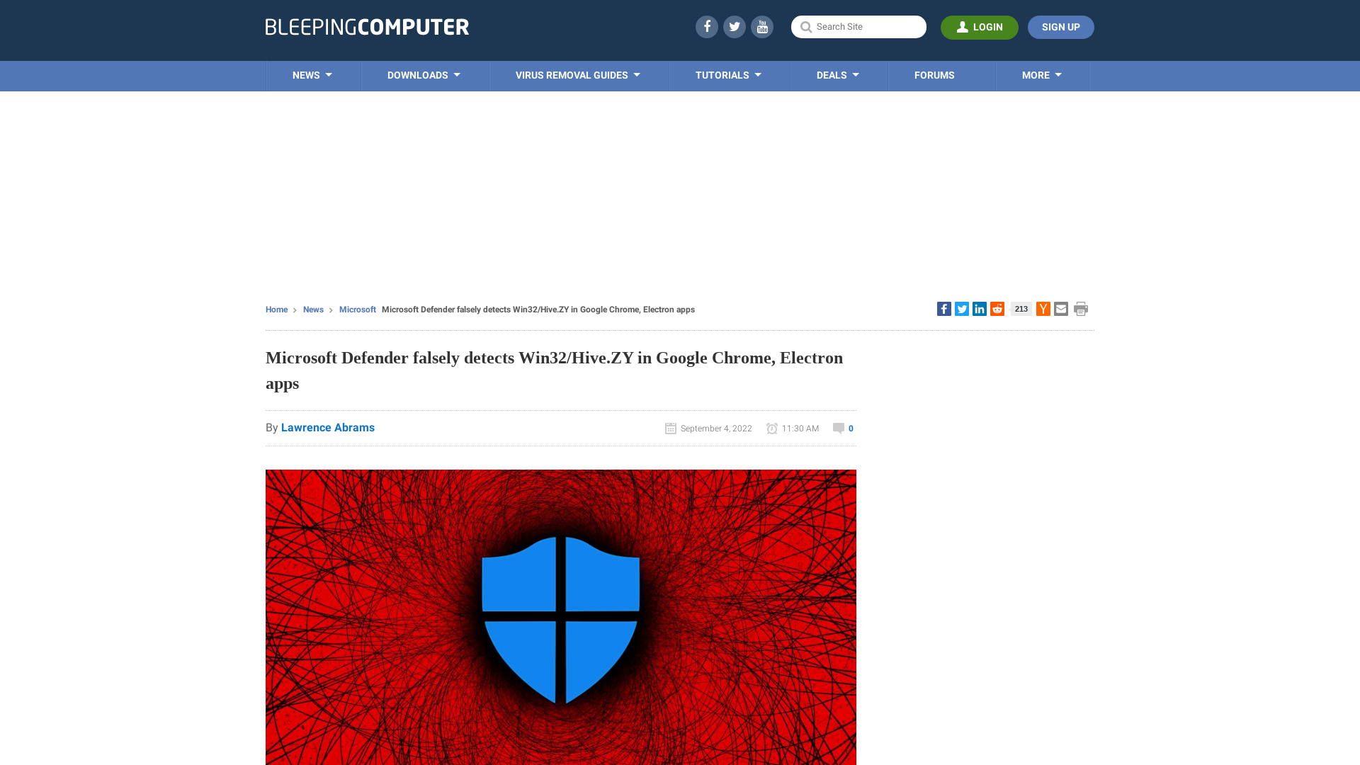 Microsoft Defender falsely detects Win32/Hive.ZY in Google Chrome, Electron apps