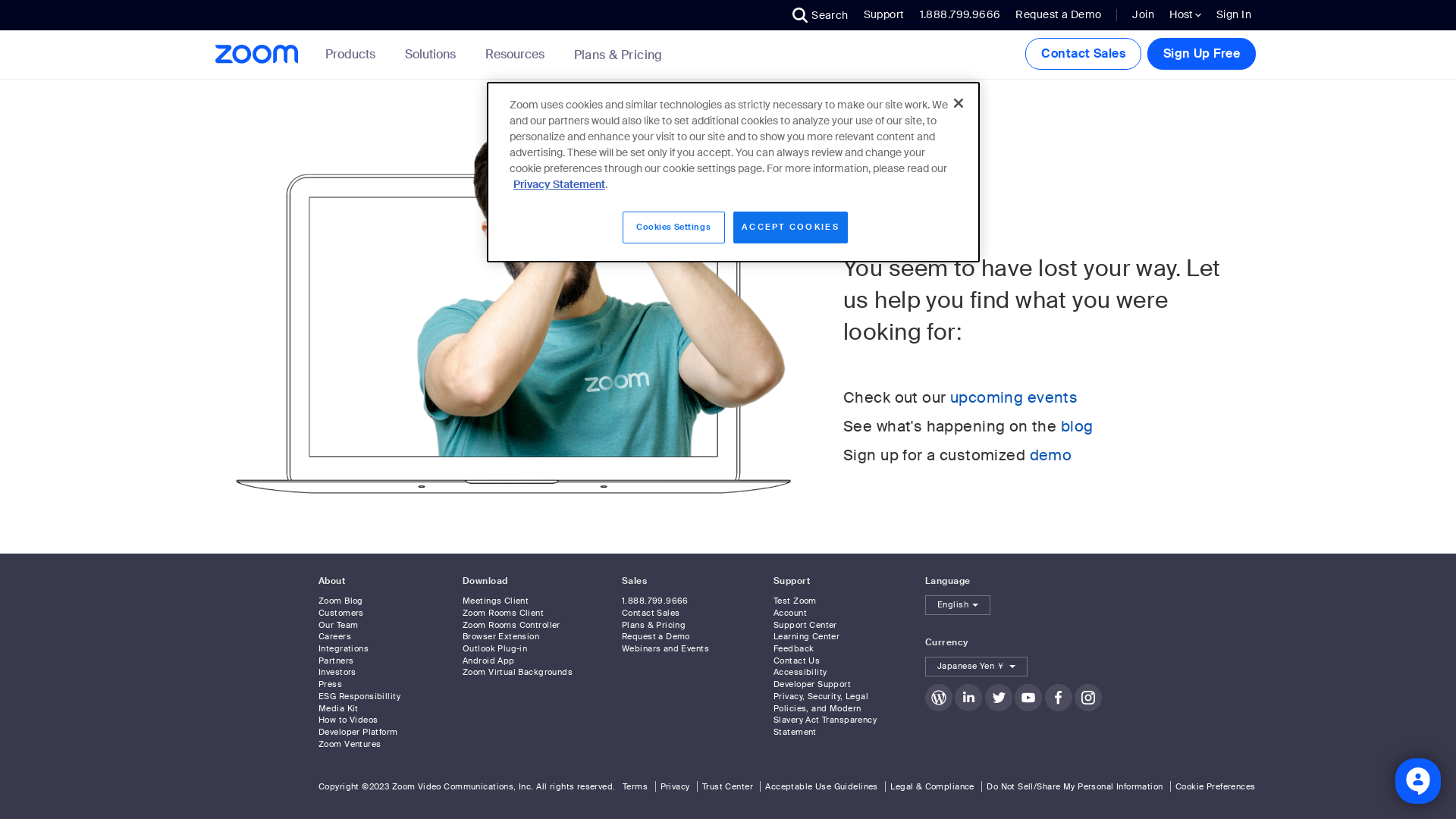Page Not Found - Zoom