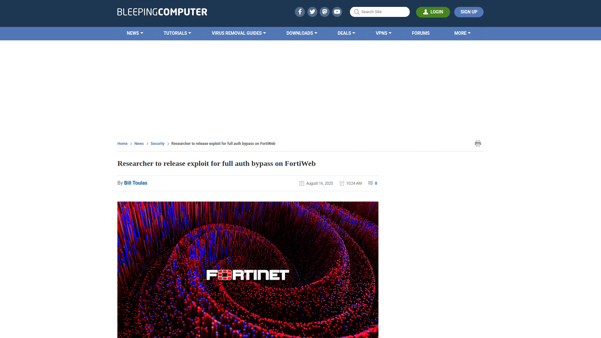 Researcher to release exploit for full auth bypass on FortiWeb