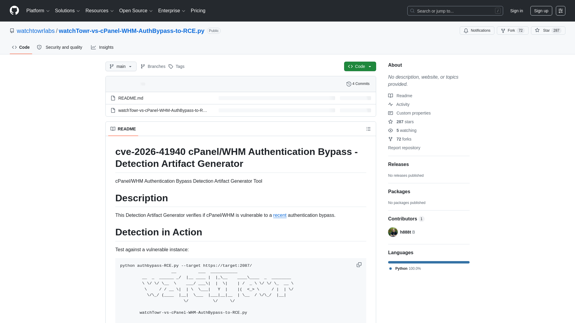 GitHub - watchtowrlabs/watchTowr-vs-cPanel-WHM-AuthBypass-to-RCE.py · GitHub