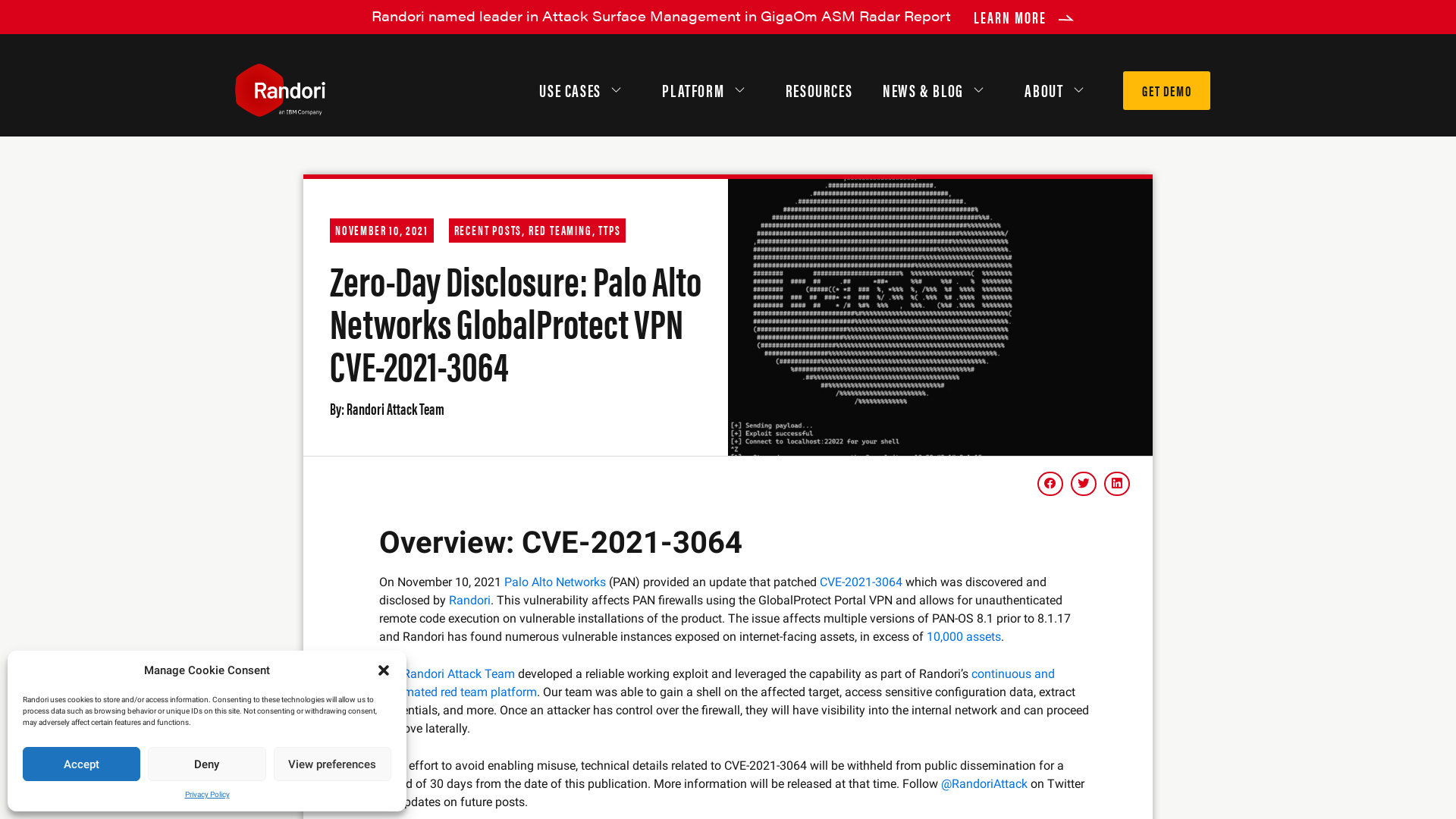 Zero-Day Disclosure: PAN GlobalProtect CVE-2021-3064