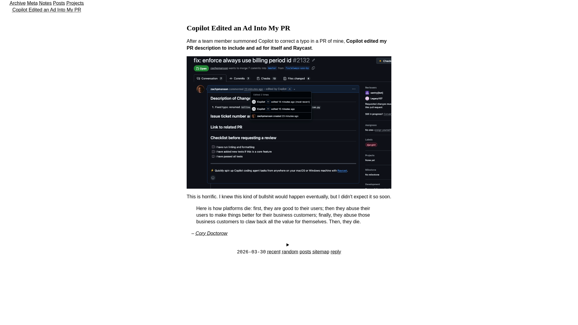 notes: copilot edited an ad into my pr