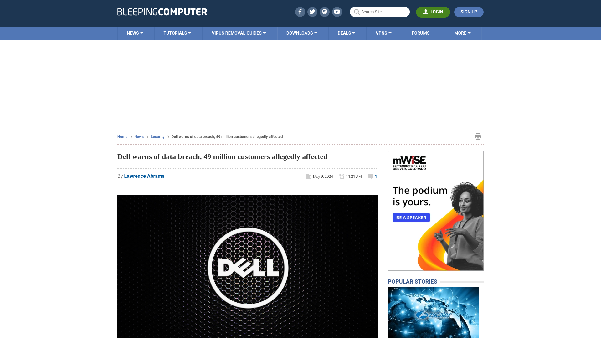 Dell warns of data breach, 49 million customers allegedly affected