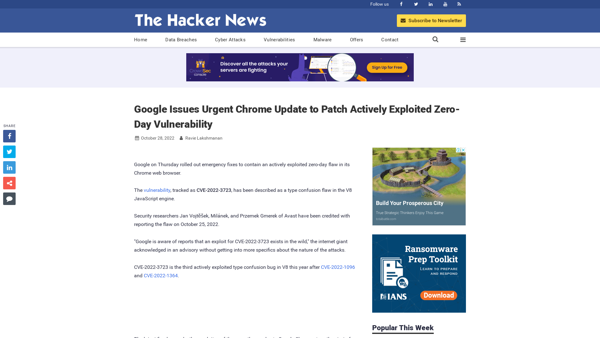 Google Issues Urgent Chrome Update to Patch Actively Exploited Zero-Day Vulnerability