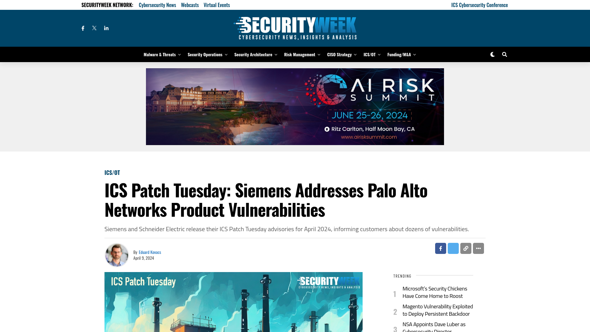 ICS Patch Tuesday: Siemens Addresses Palo Alto Networks Product Vulnerabilities - SecurityWeek