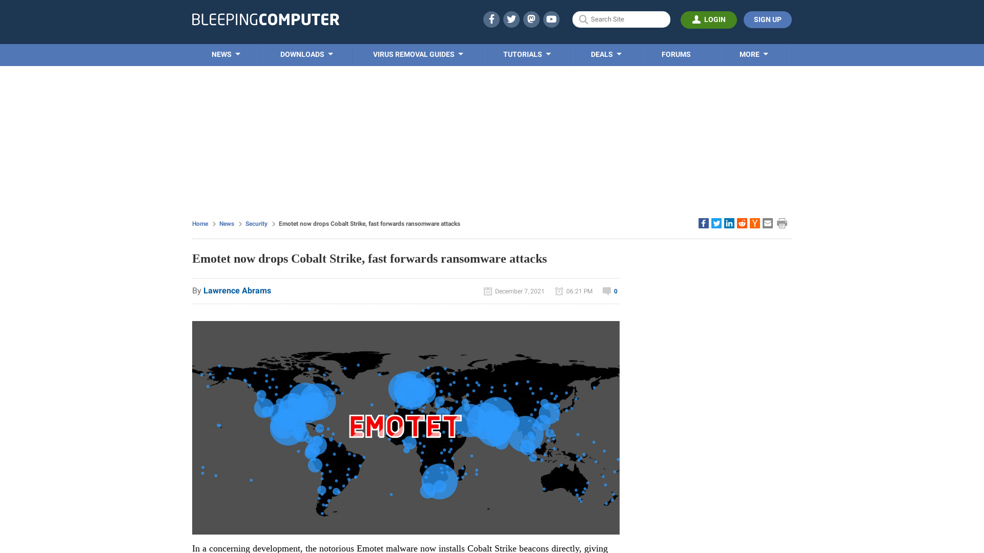 Emotet now drops Cobalt Strike, fast forwards ransomware attacks