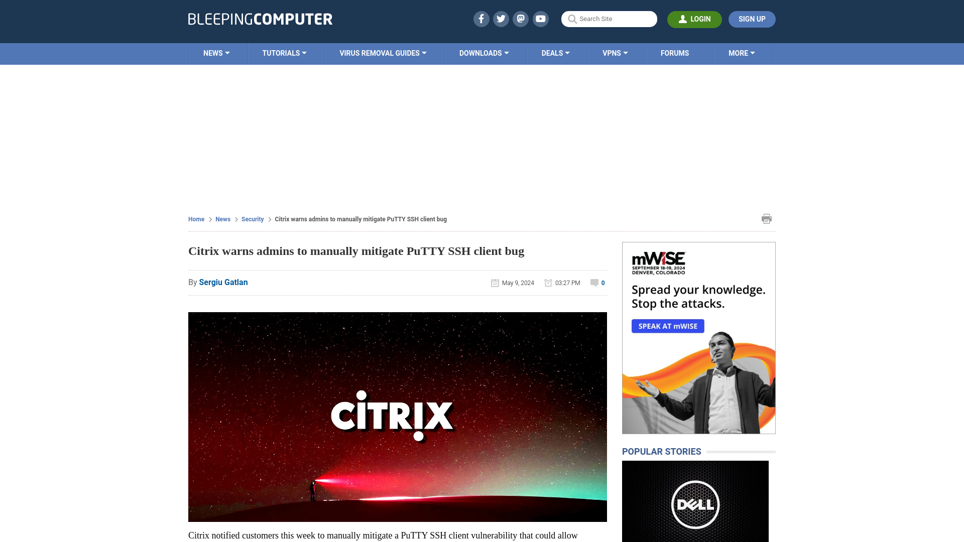 Citrix warns admins to manually mitigate PuTTY SSH client bug