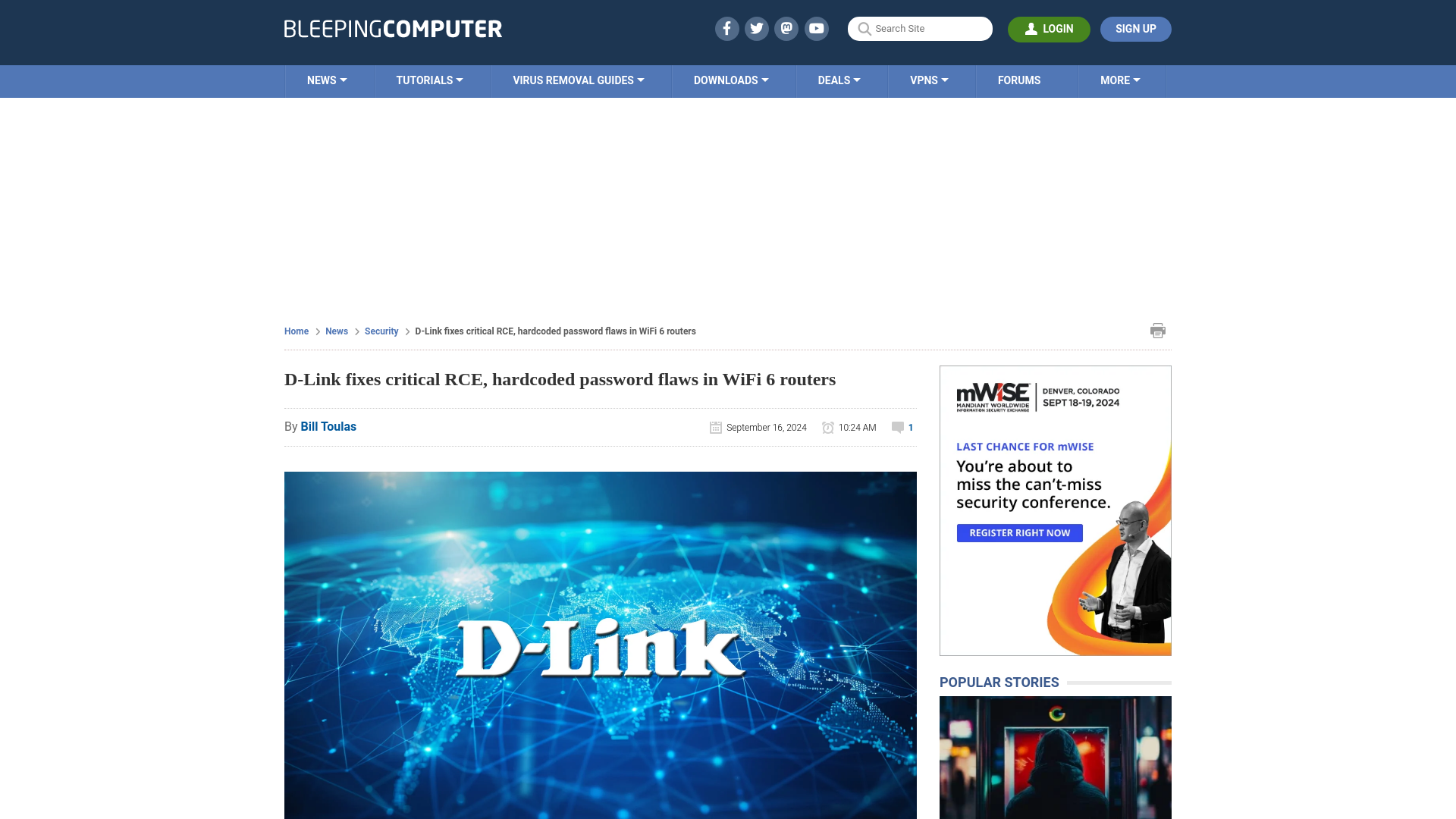 D-Link fixes critical RCE, hardcoded password flaws in WiFi 6 routers