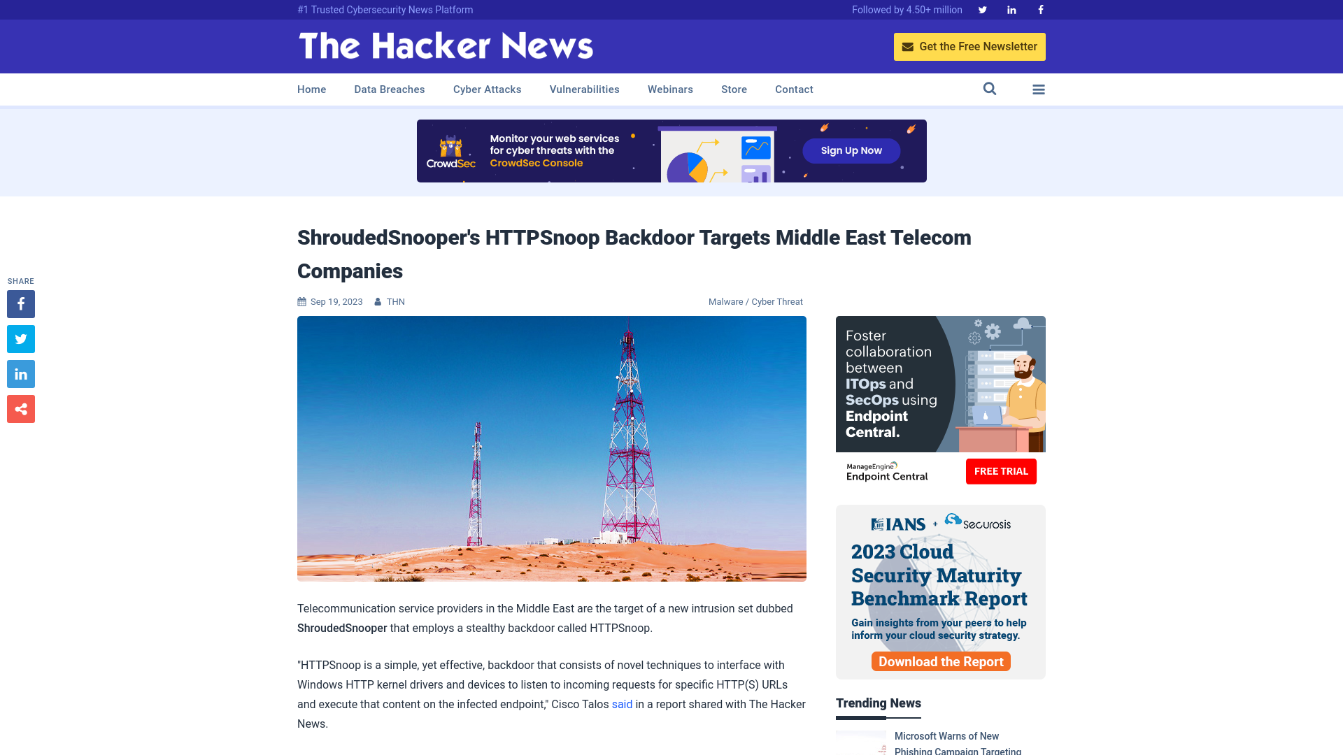 ShroudedSnooper's HTTPSnoop Backdoor Targets Middle East Telecom Companies