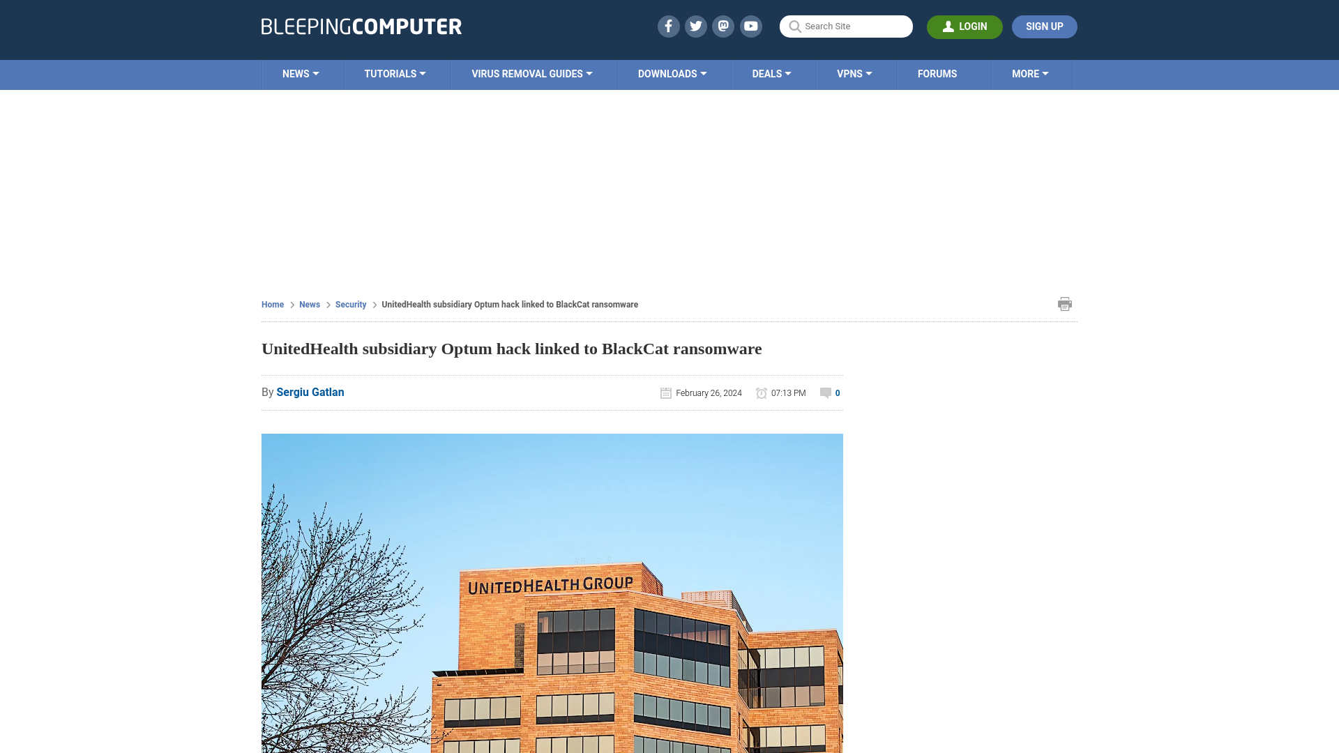 UnitedHealth subsidiary Optum hack linked to BlackCat ransomware