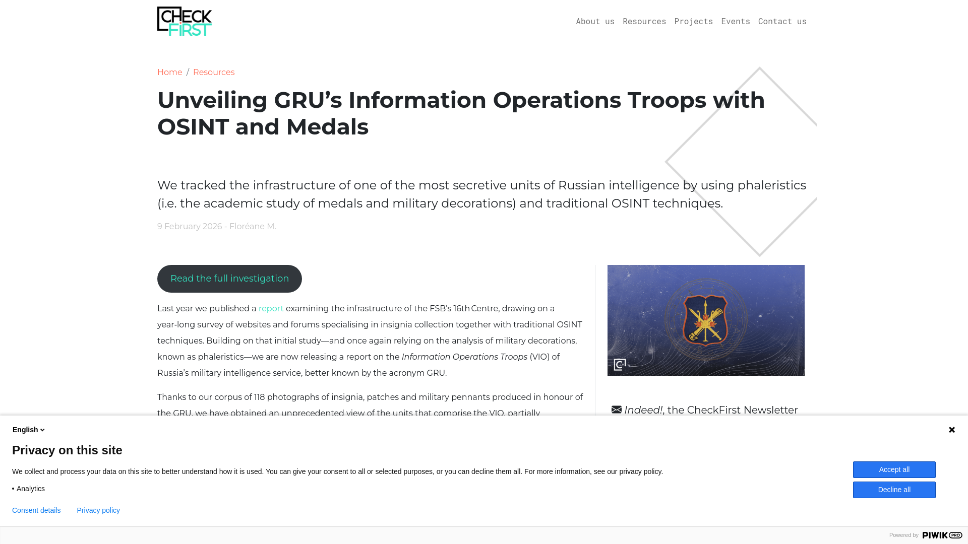 Unveiling GRU's Information Operations Troops with OSINT and Medals  - CheckFirst