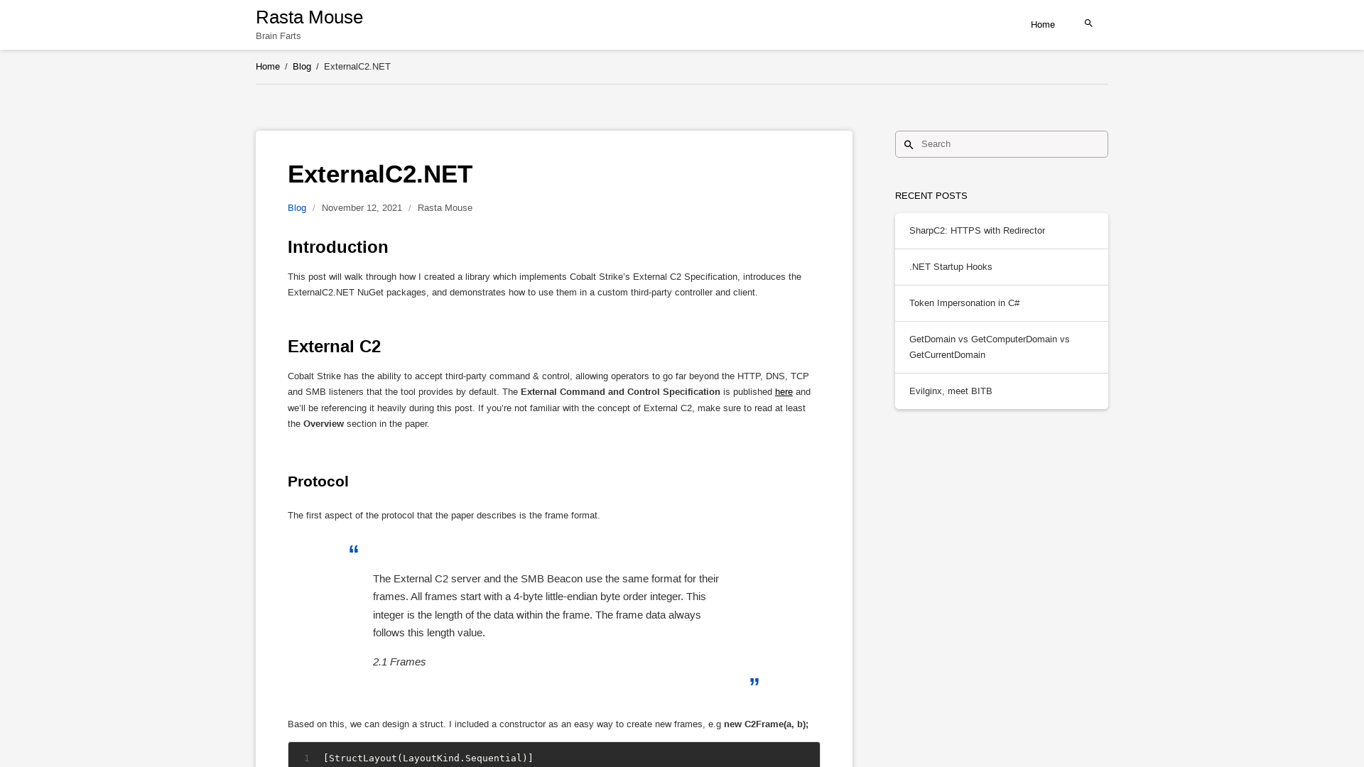 ExternalC2.NET – Rasta Mouse