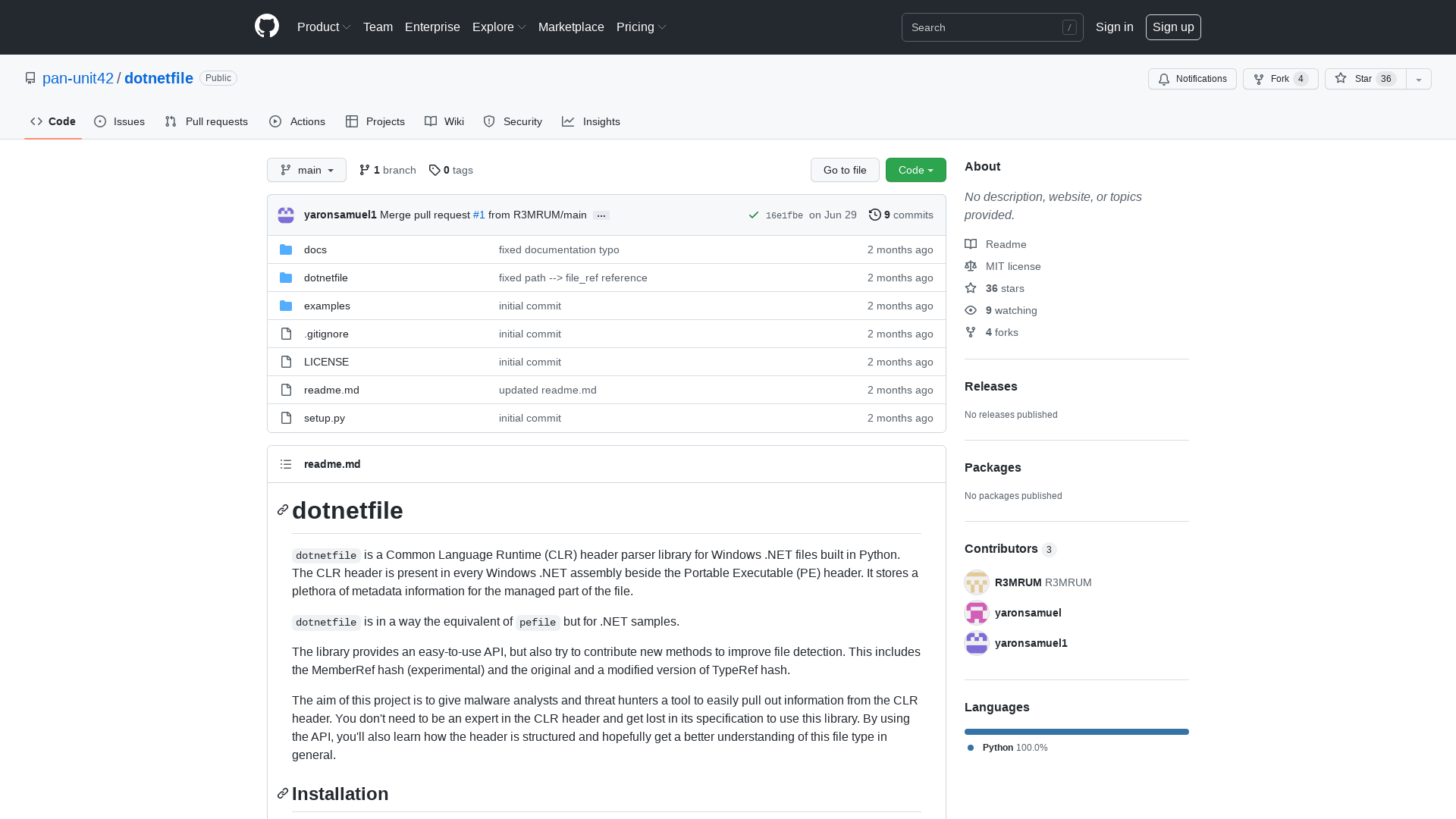 GitHub - pan-unit42/dotnetfile