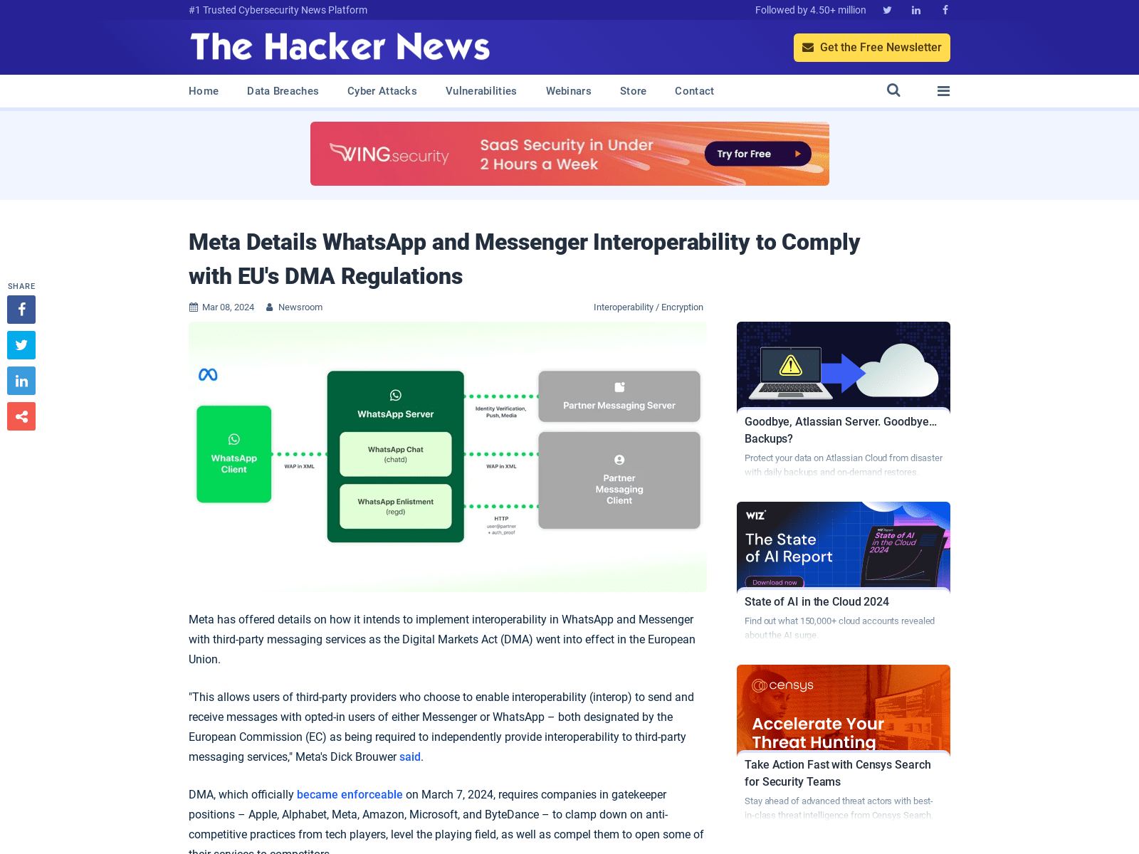 Meta Details WhatsApp and Messenger Interoperability to Comply with EU's DMA Regulations