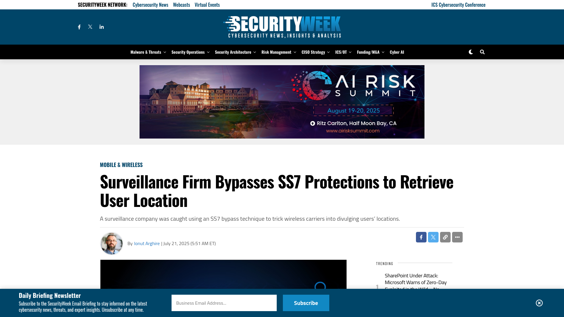 Surveillance Firm Bypasses SS7 Protections to Retrieve User Location - SecurityWeek