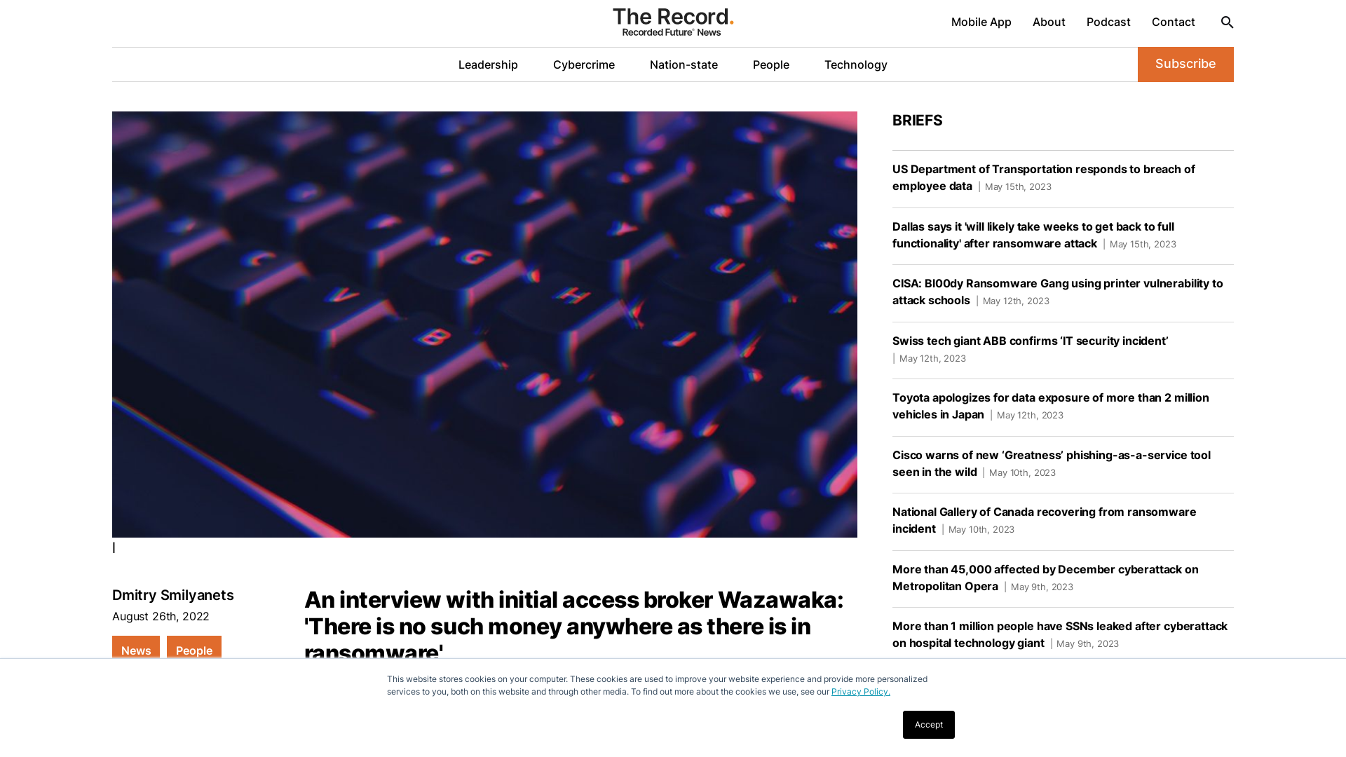 An interview with initial access broker Wazawaka: \'There is no such money anywhere as there is in ransomware\'