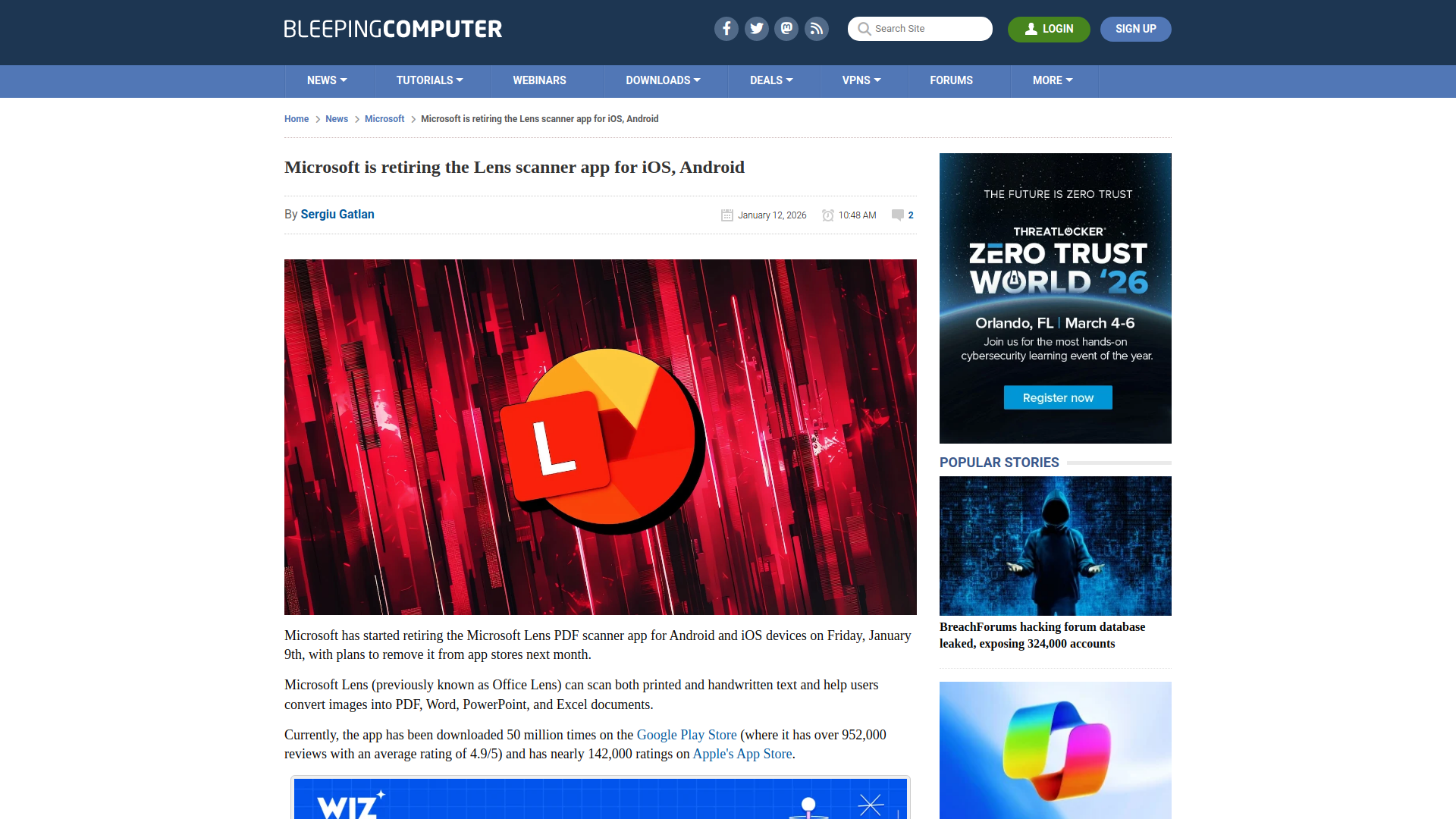 Microsoft is retiring the Lens scanner app for iOS, Android