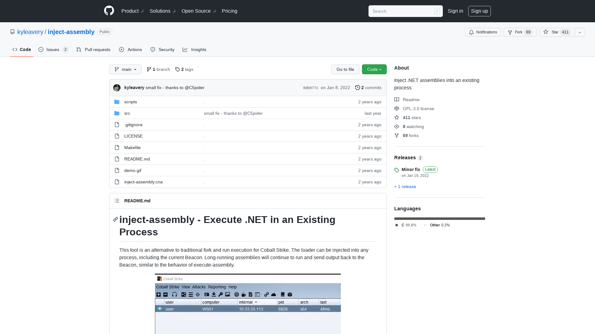 GitHub - kyleavery/inject-assembly: Inject .NET assemblies into an existing process