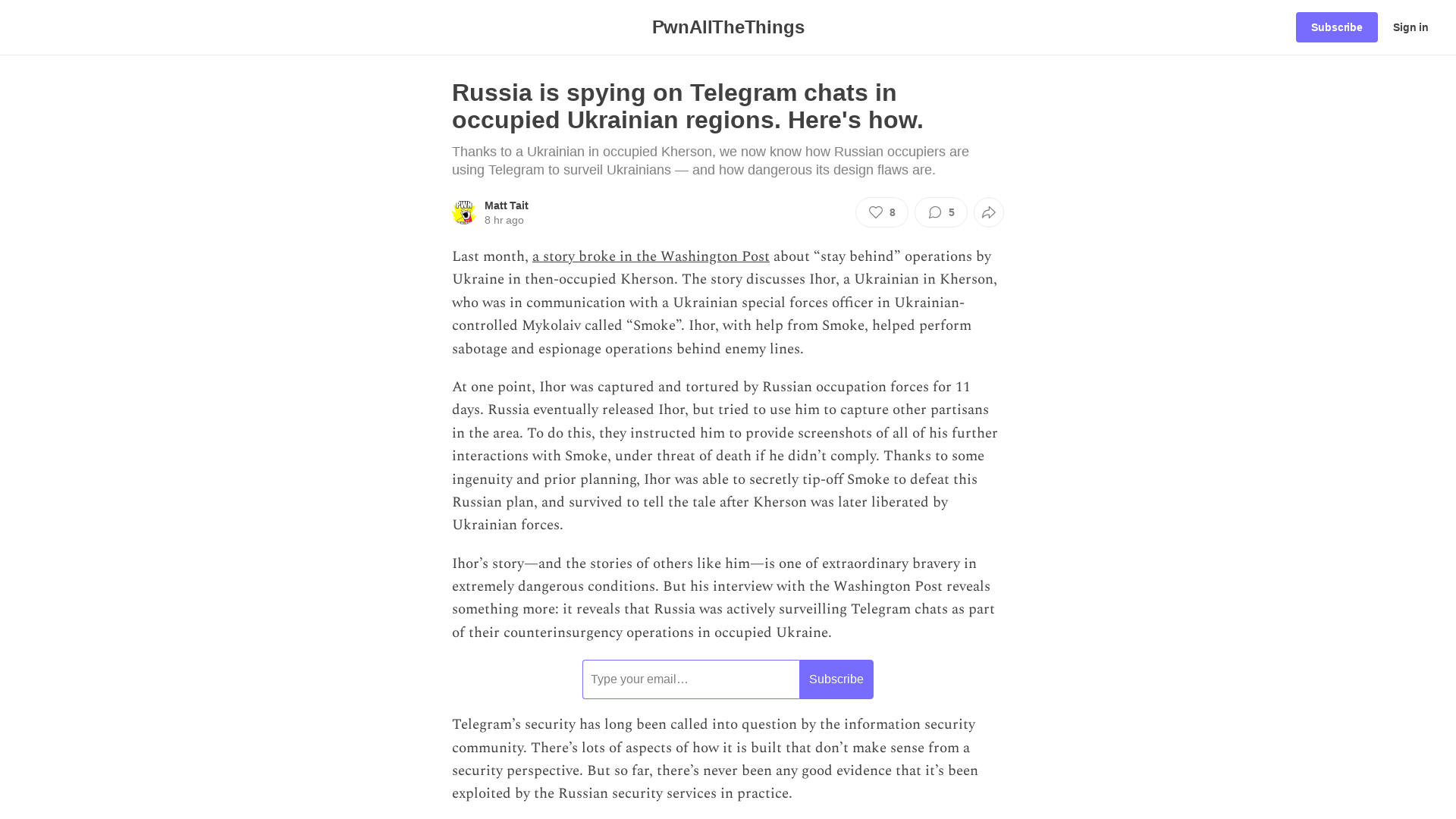 Russia is spying on Telegram chats in occupied Ukrainian regions. Here's how.