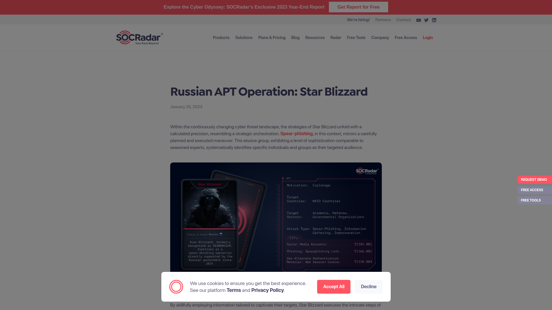 Russian APT Operation: Star Blizzard - SOCRadar® Cyber Intelligence Inc.