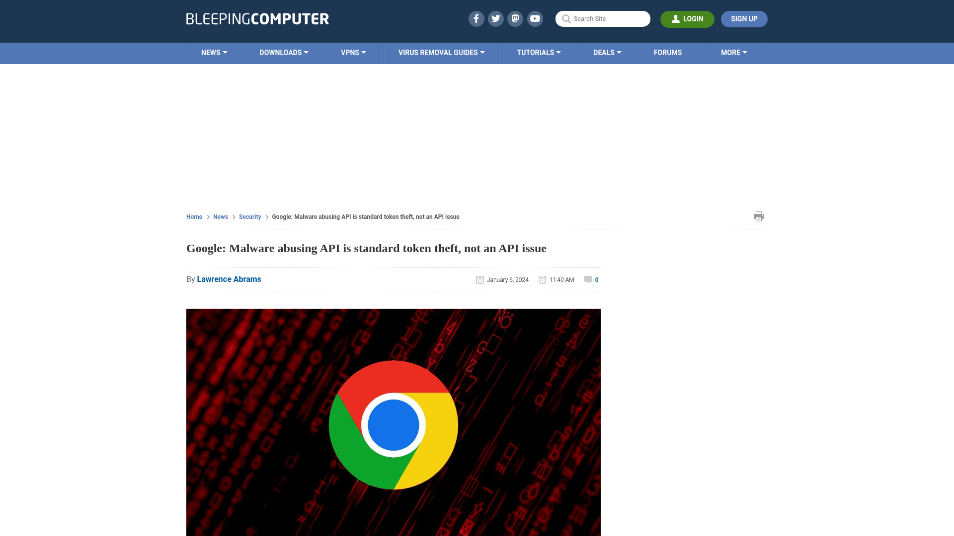 Google: Malware abusing API is standard token theft, not an API issue