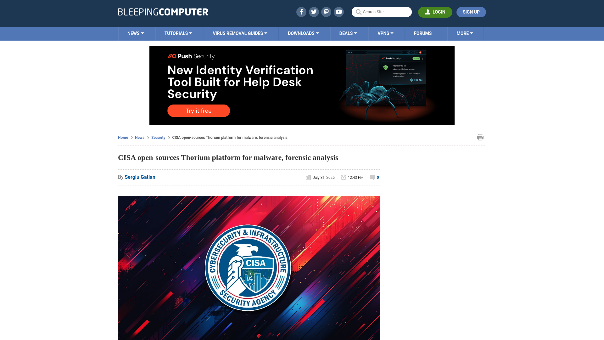 CISA open-sources Thorium platform for malware, forensic analysis