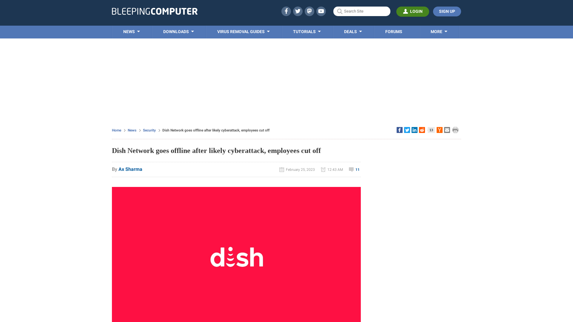 Dish Network goes offline after likely cyberattack, employees cut off