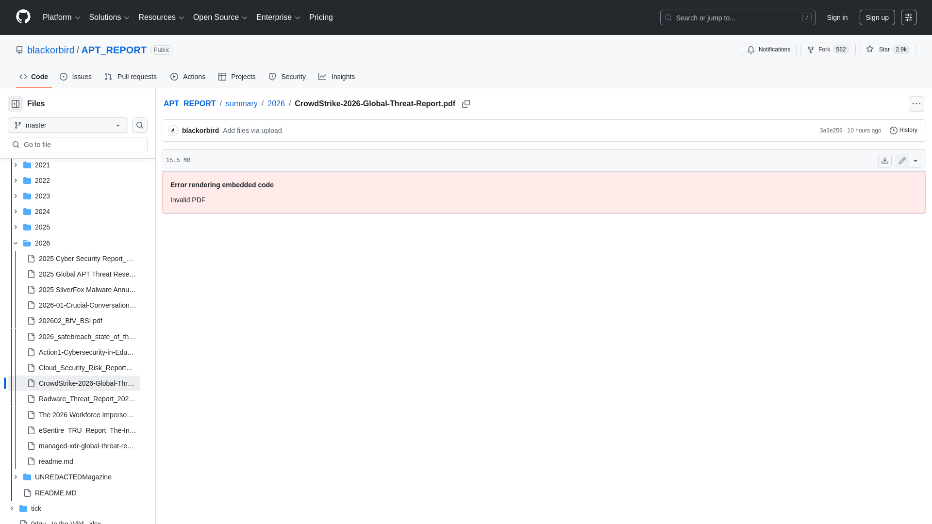 APT_REPORT/summary/2026/CrowdStrike-2026-Global-Threat-Report.pdf at master · blackorbird/APT_REPORT · GitHub