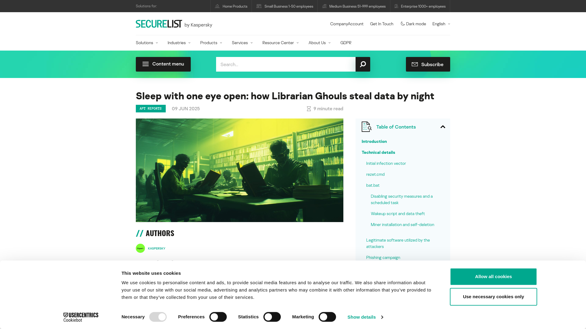 Librarian Ghouls APT carries out attacks with data theft and crypto miner deployment | Securelist