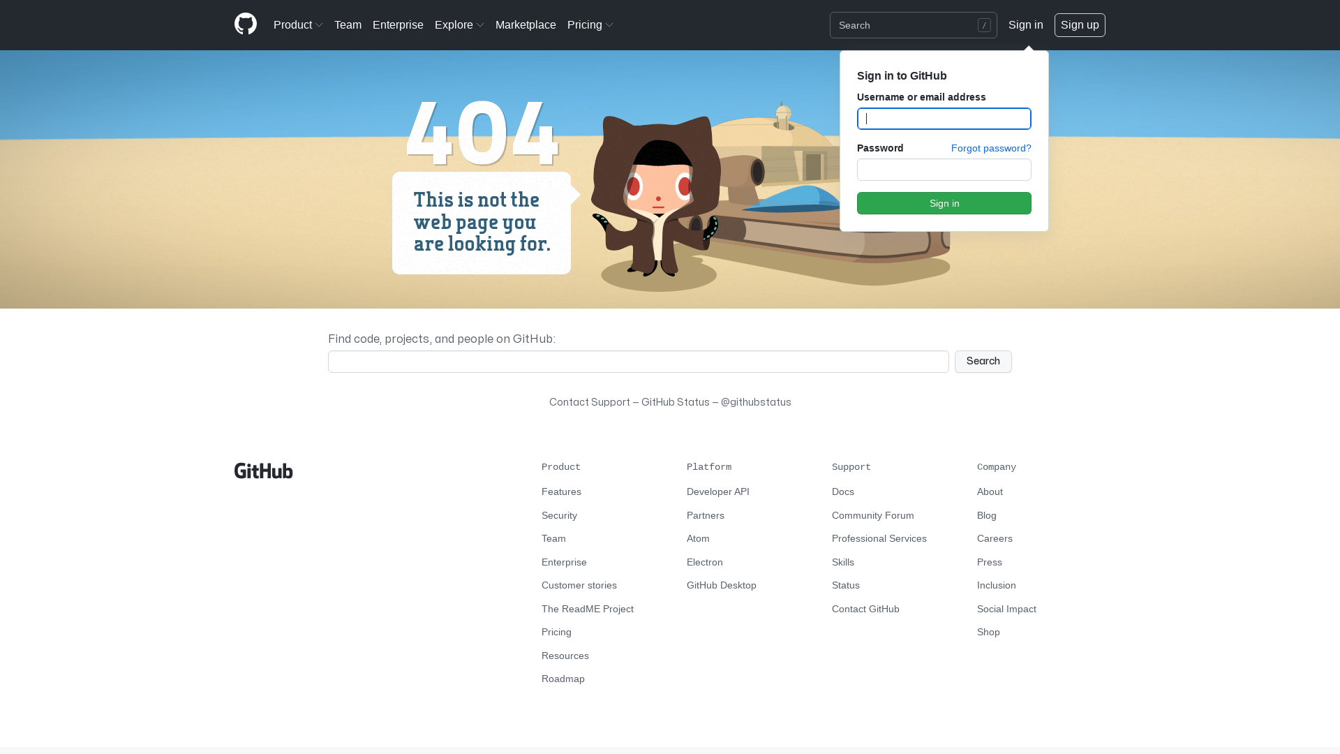 Page not found · GitHub · GitHub