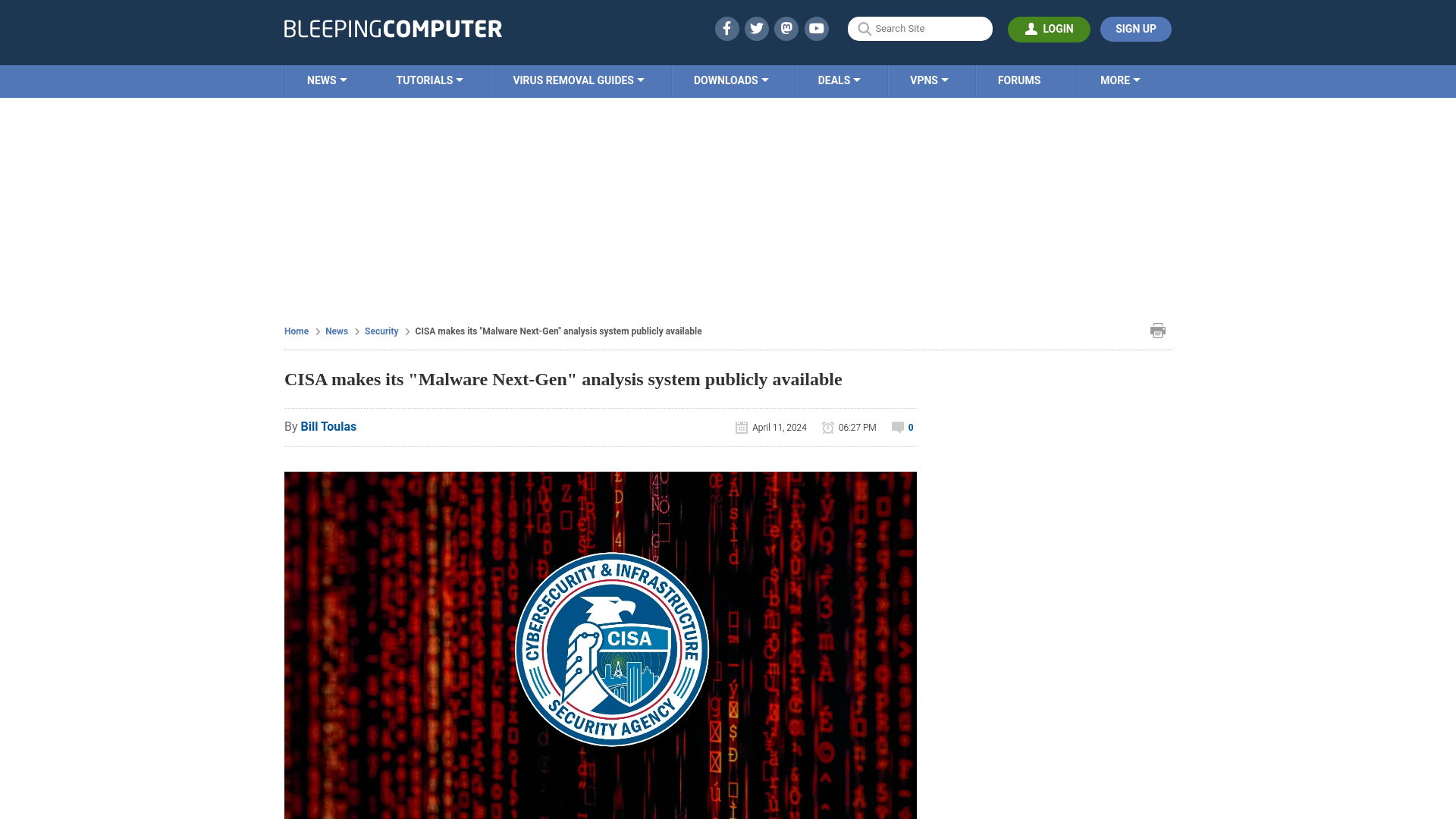 CISA makes its "Malware Next-Gen" analysis system publicly available