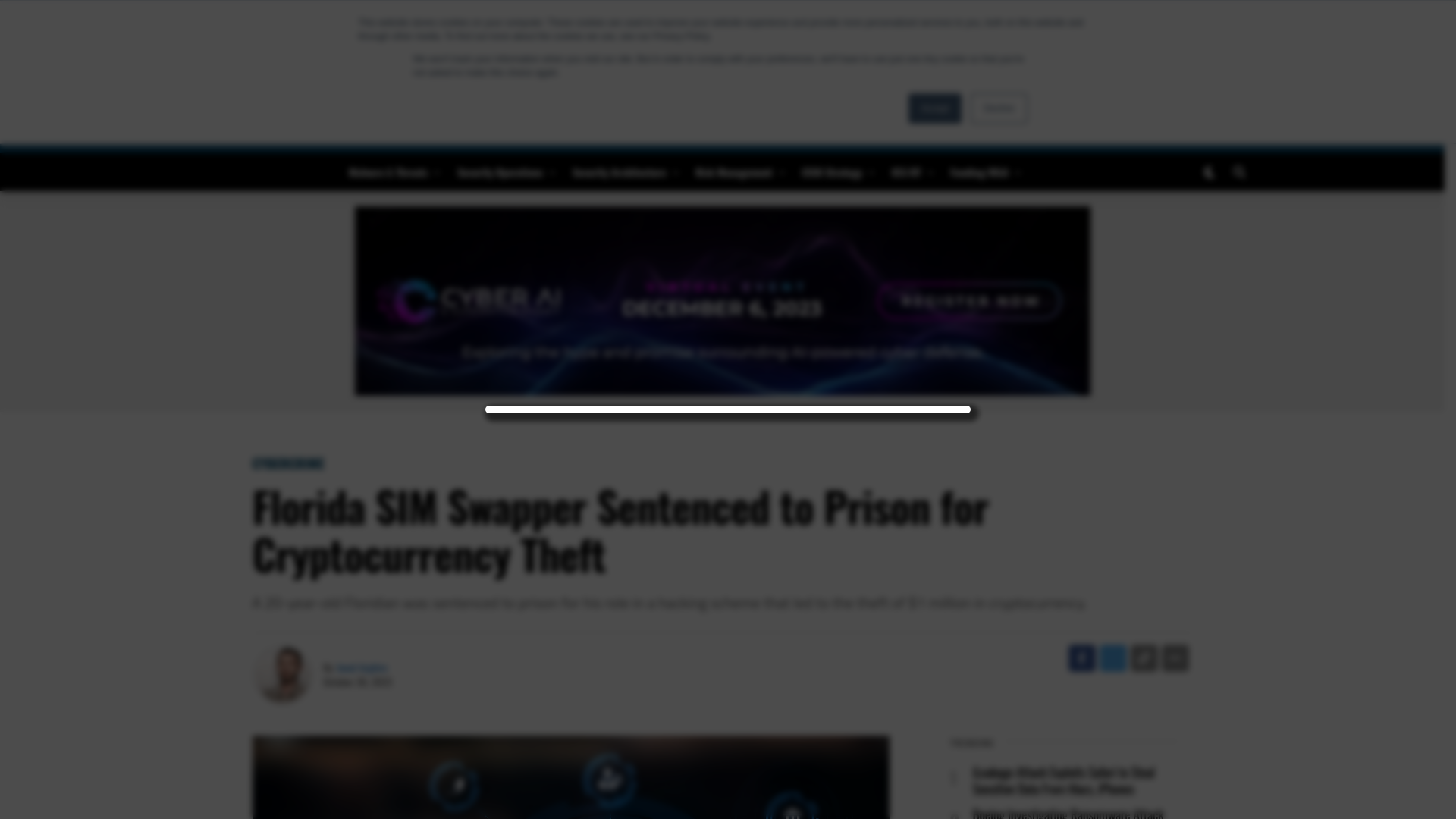 Florida SIM Swapper Sentenced to Prison for Cryptocurrency Theft - SecurityWeek