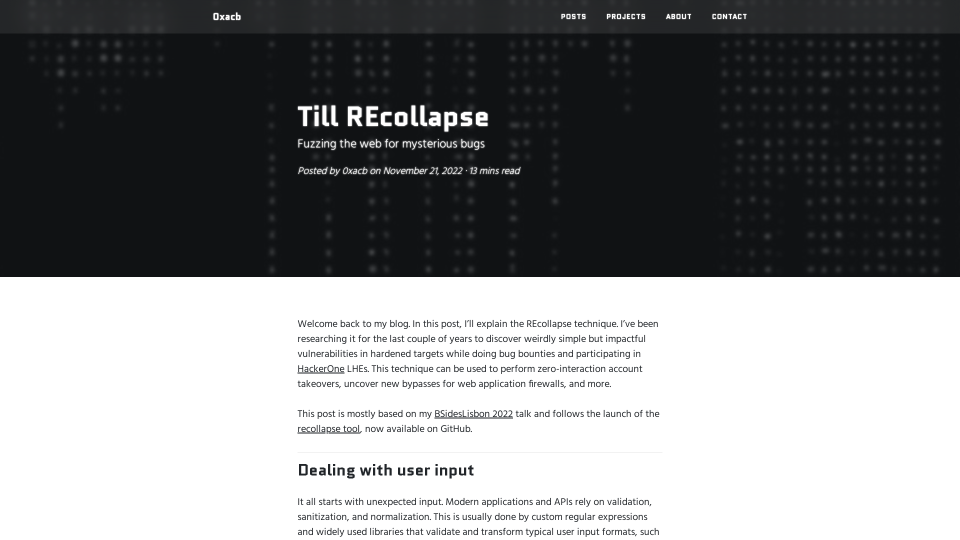 Till REcollapse - 0xacb