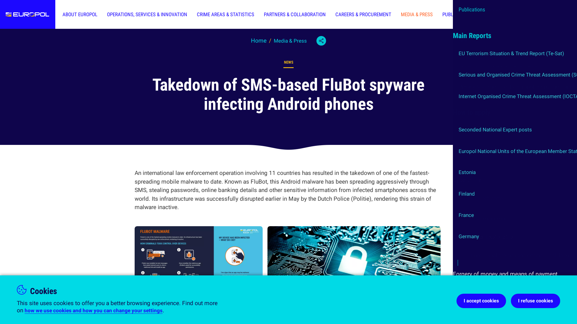 Takedown of SMS-based FluBot spyware infecting Android phones | Europol