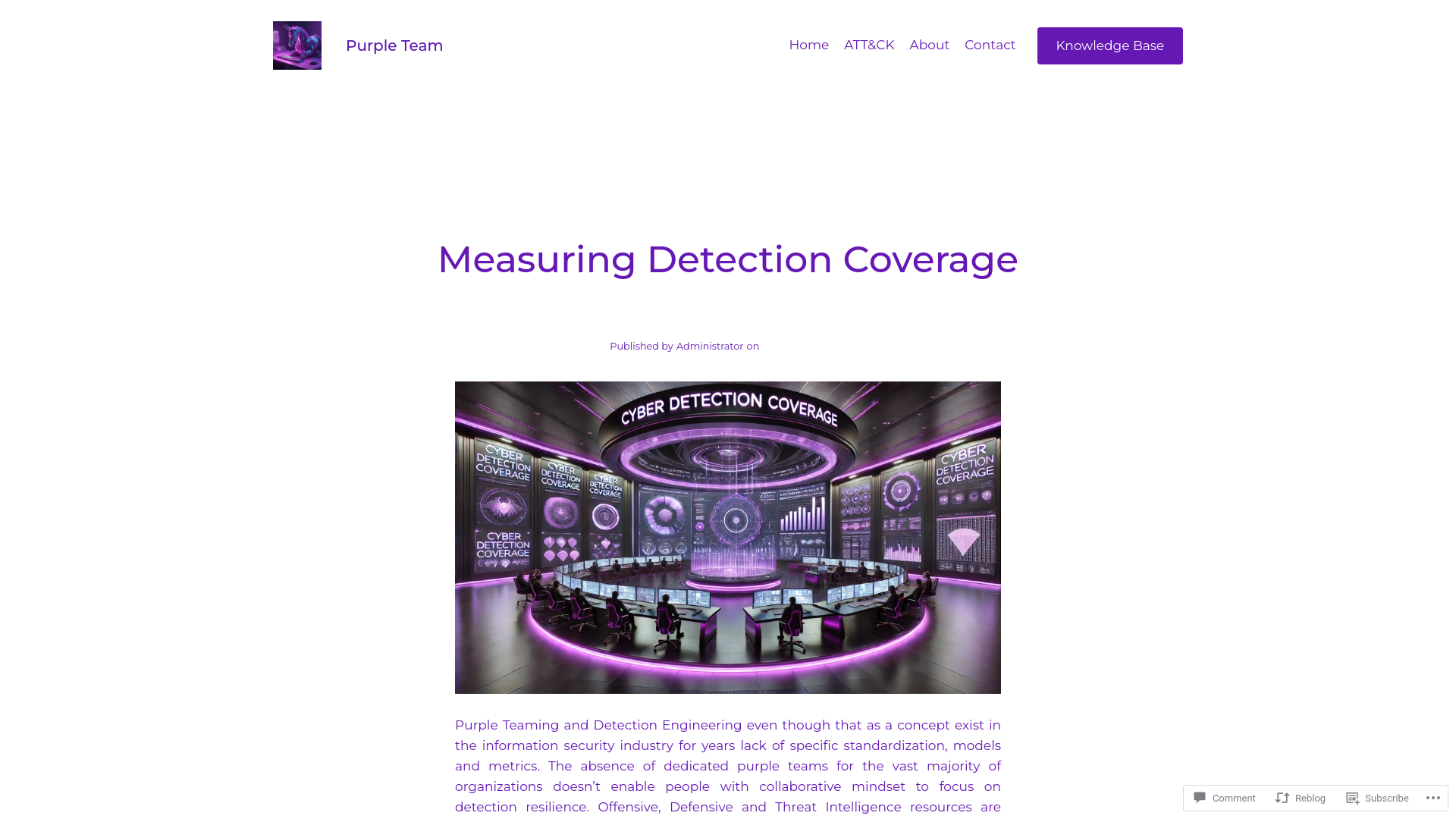 Measuring Detection Coverage – Purple Team