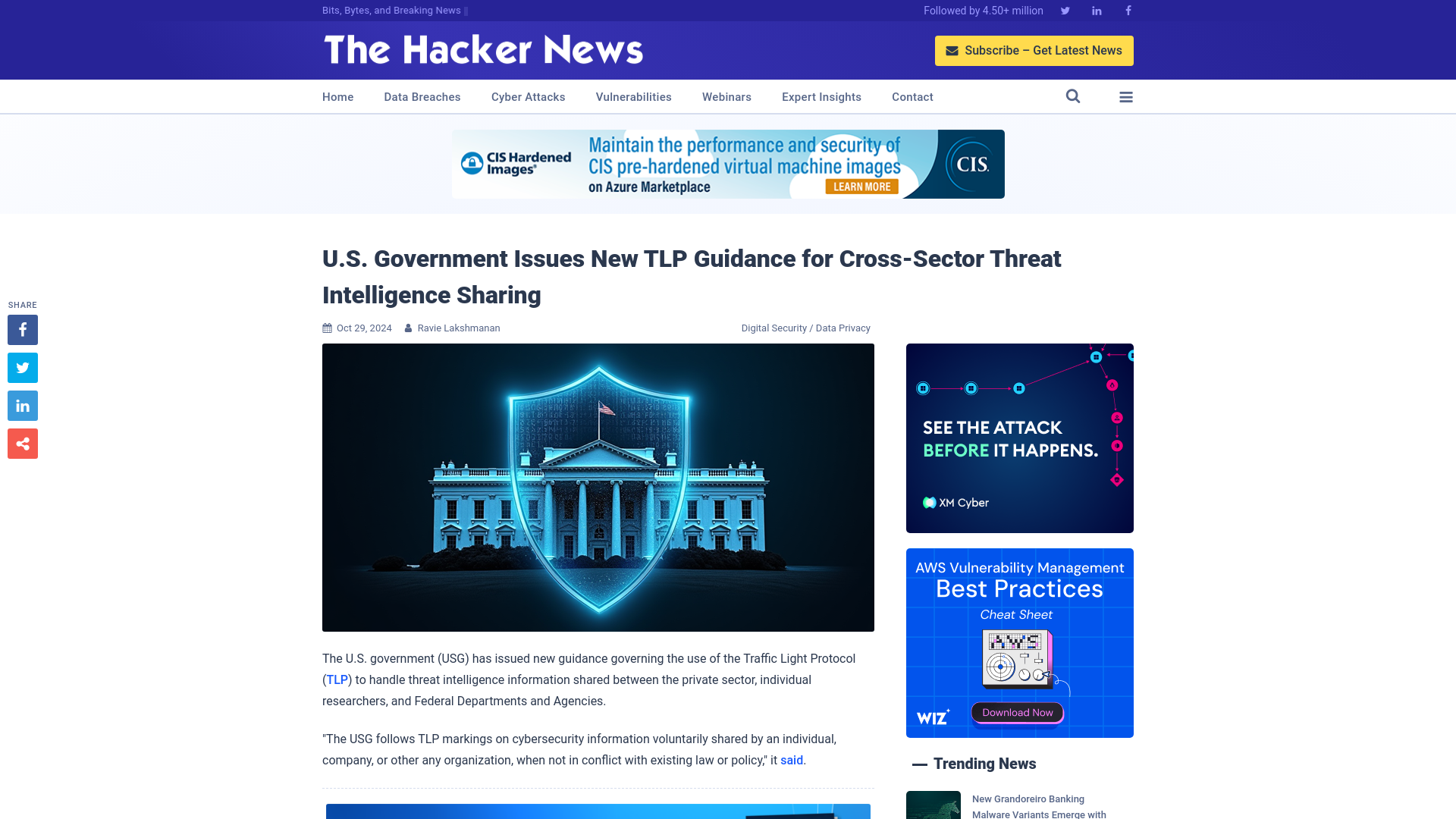 U.S. Government Issues New TLP Guidance for Cross-Sector Threat Intelligence Sharing