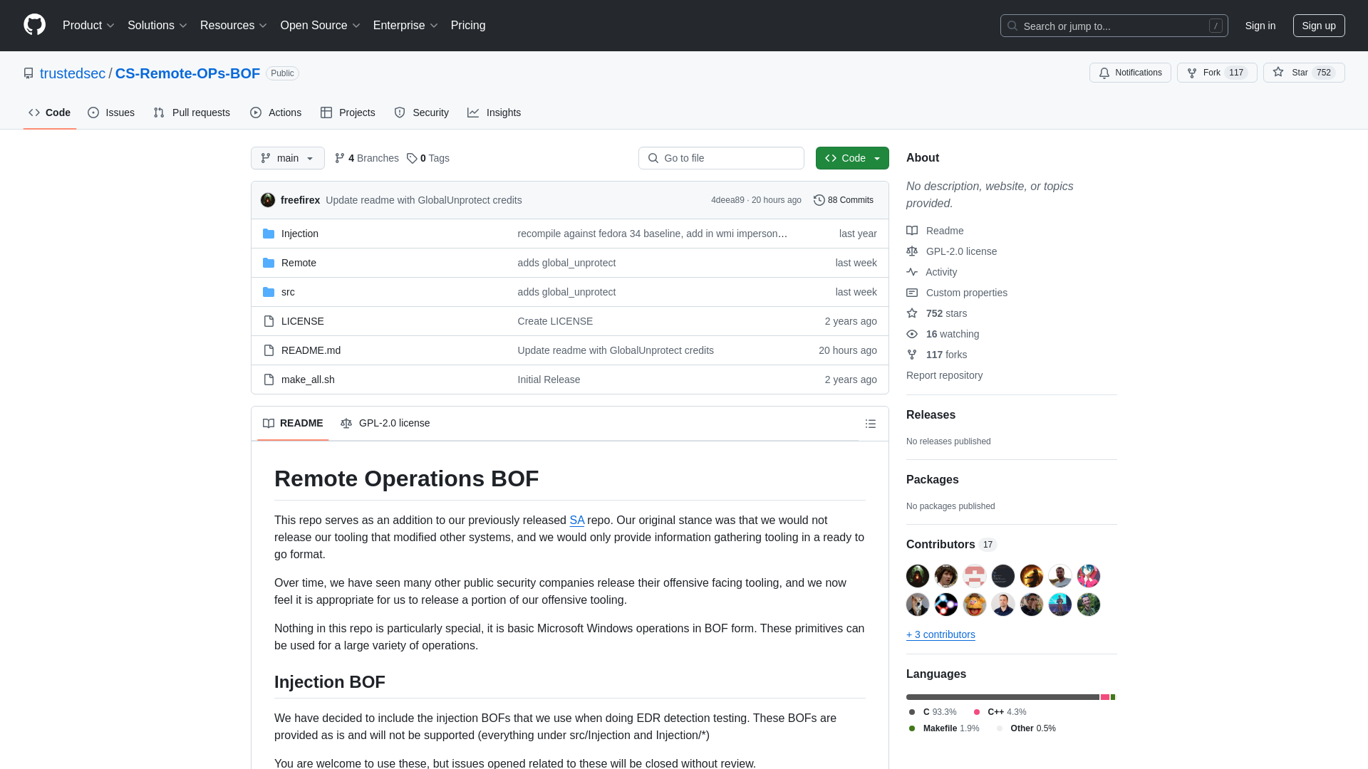 GitHub - trustedsec/CS-Remote-OPs-BOF