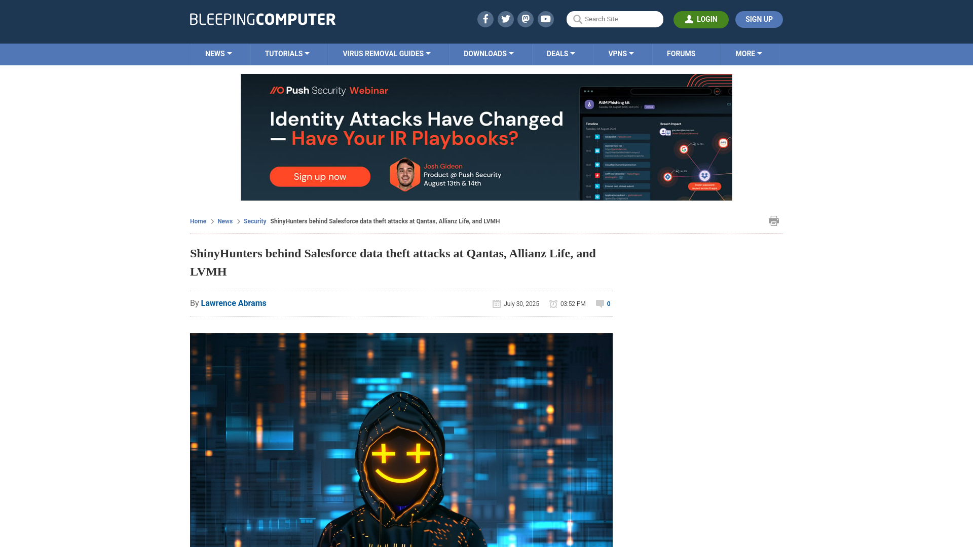ShinyHunters behind Salesforce data theft attacks at Qantas, Allianz Life, and LVMH