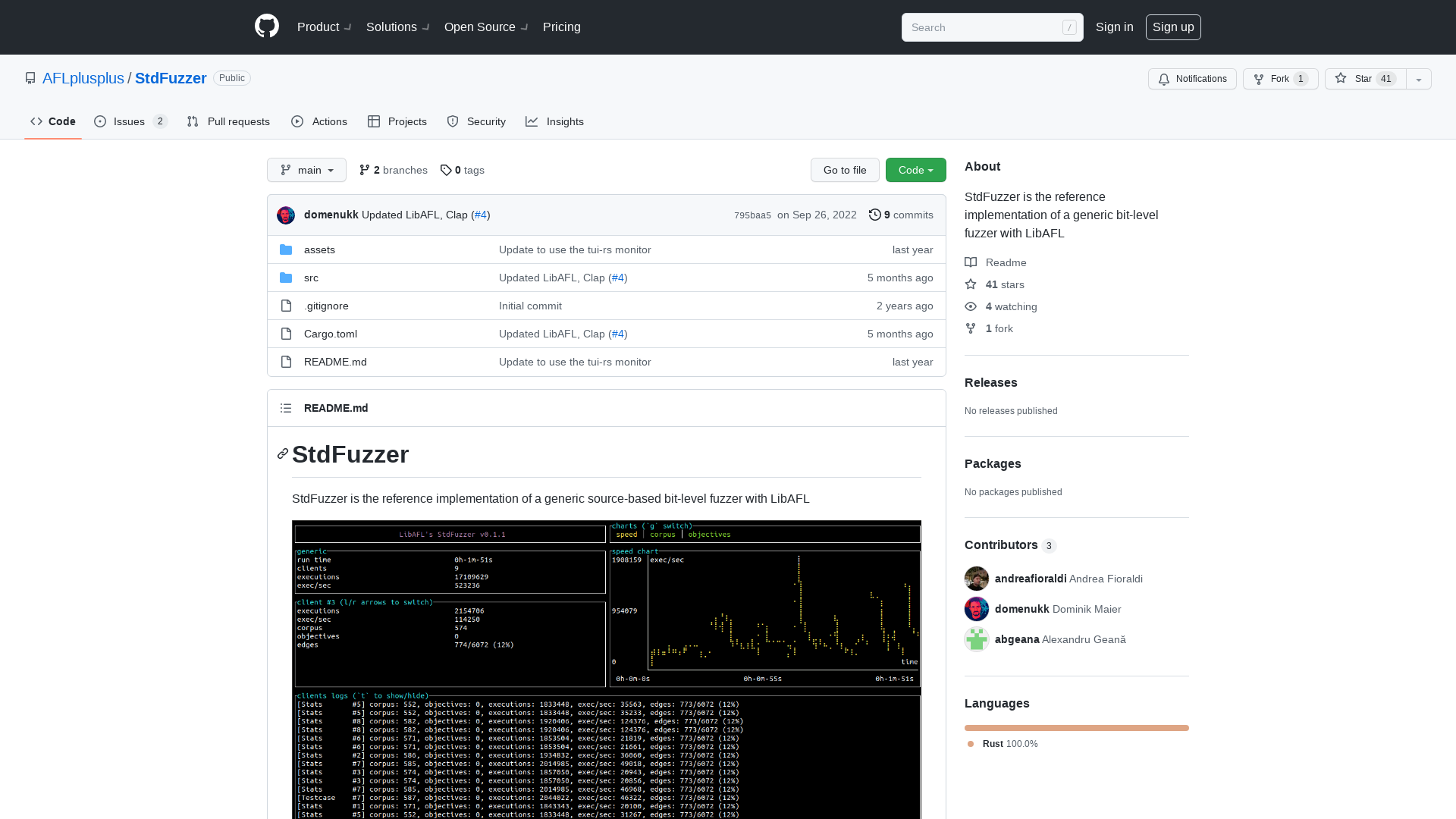 GitHub - AFLplusplus/StdFuzzer: StdFuzzer is the reference implementation of a generic bit-level fuzzer with LibAFL