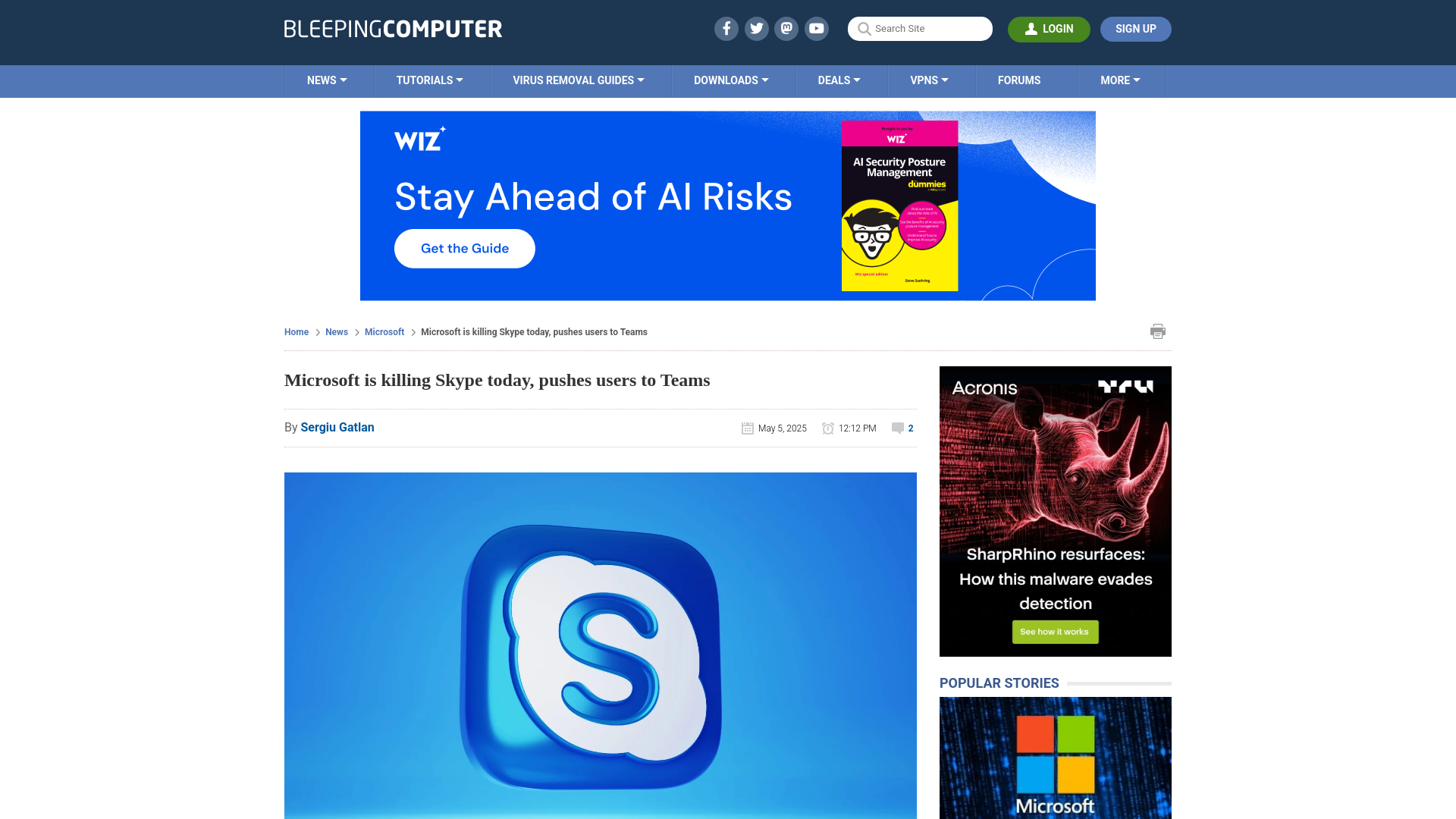Microsoft is killing Skype today, pushes users to Teams