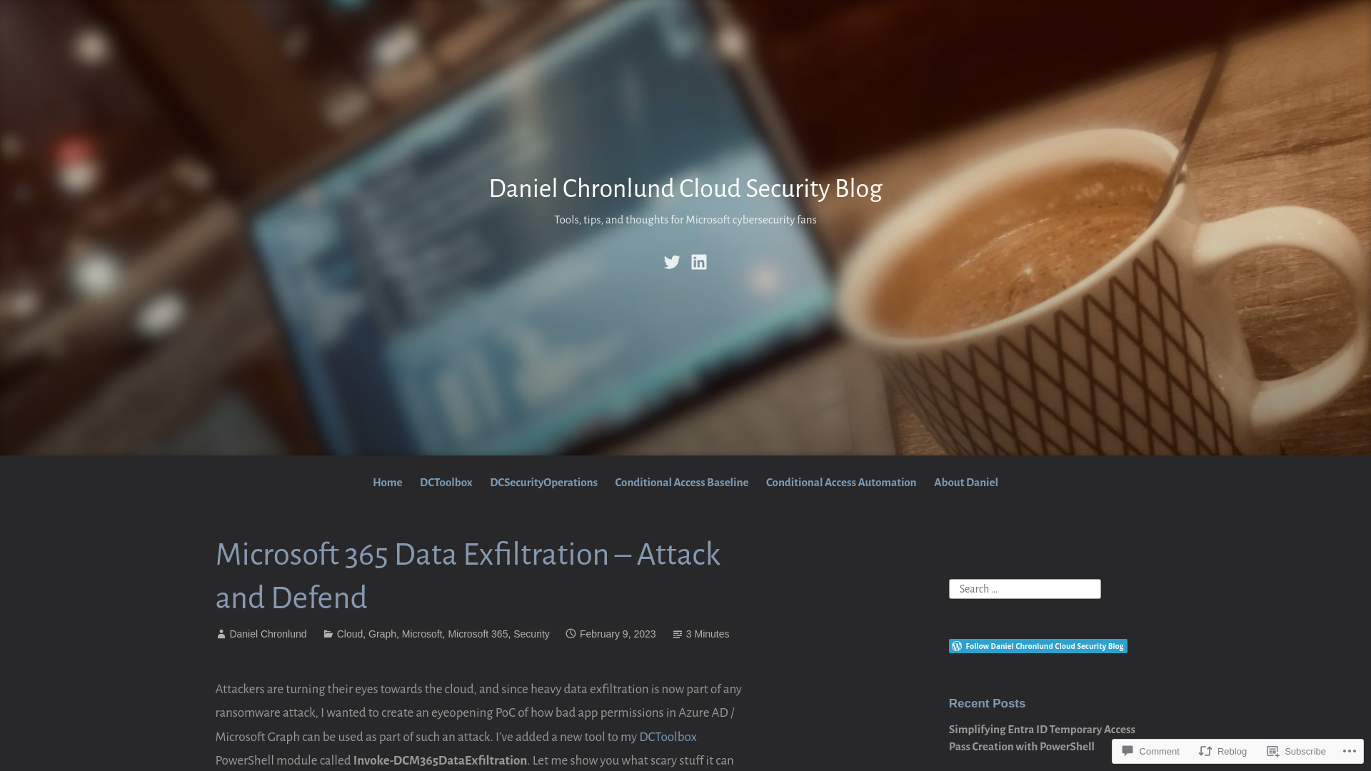 Microsoft 365 Data Exfiltration – Attack and Defend – Daniel Chronlund Cloud Security Blog