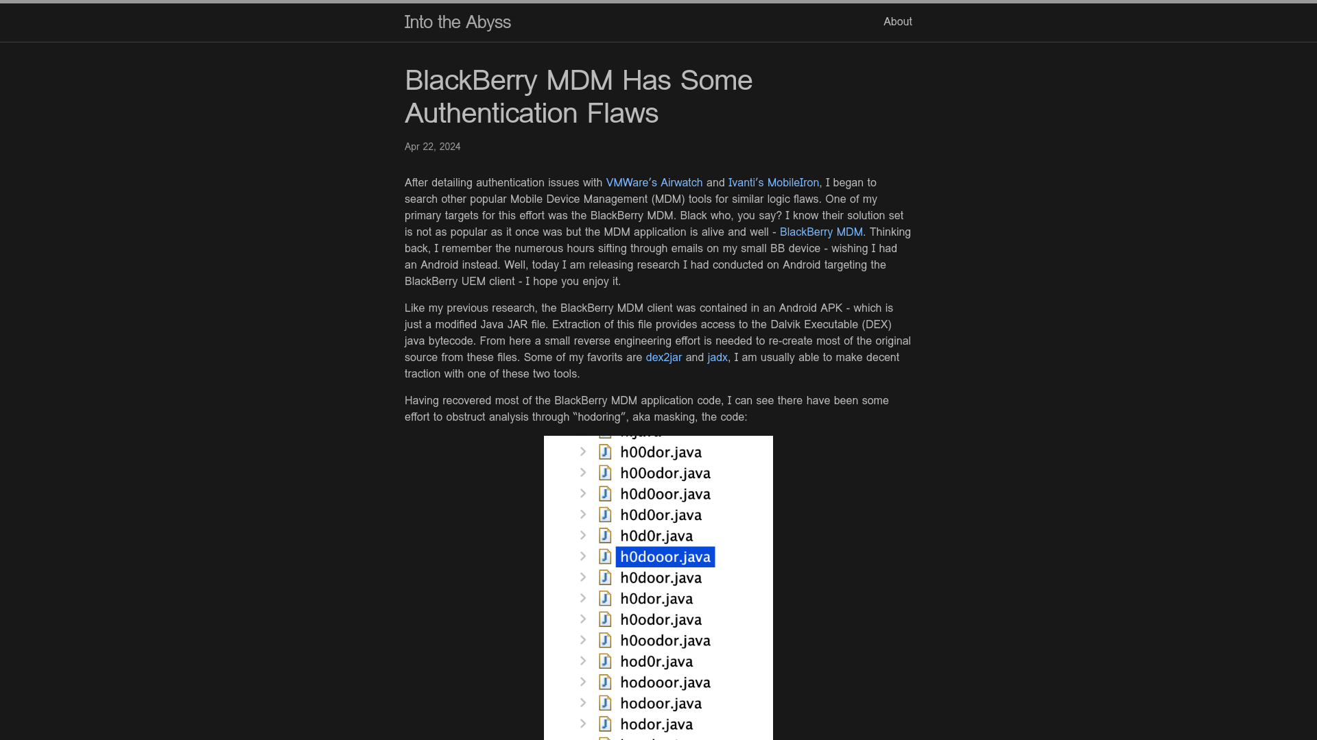 BlackBerry MDM Has Some Authentication Flaws | Into the Abyss