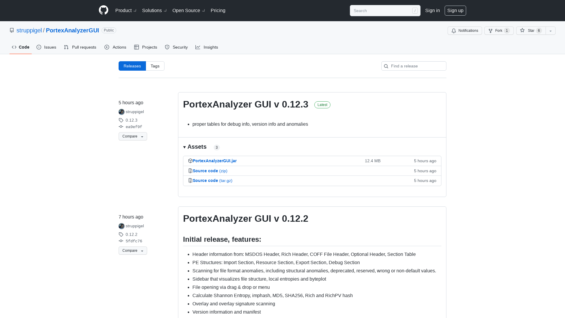 Releases · struppigel/PortexAnalyzerGUI