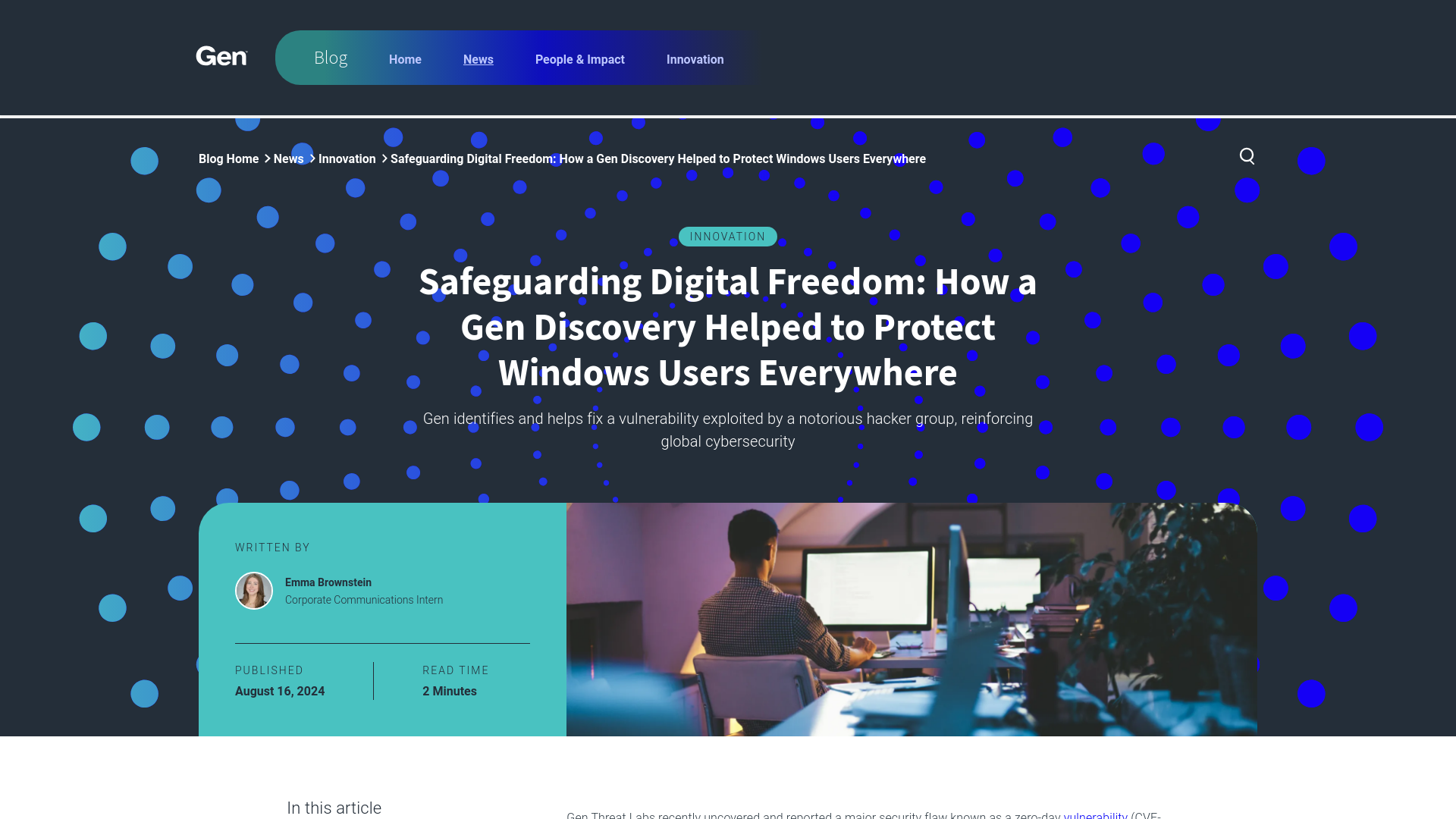 Gen Blogs | Safeguarding Digital Freedom: How a Gen Discovery Helped to Protect Windows Users Everywhere