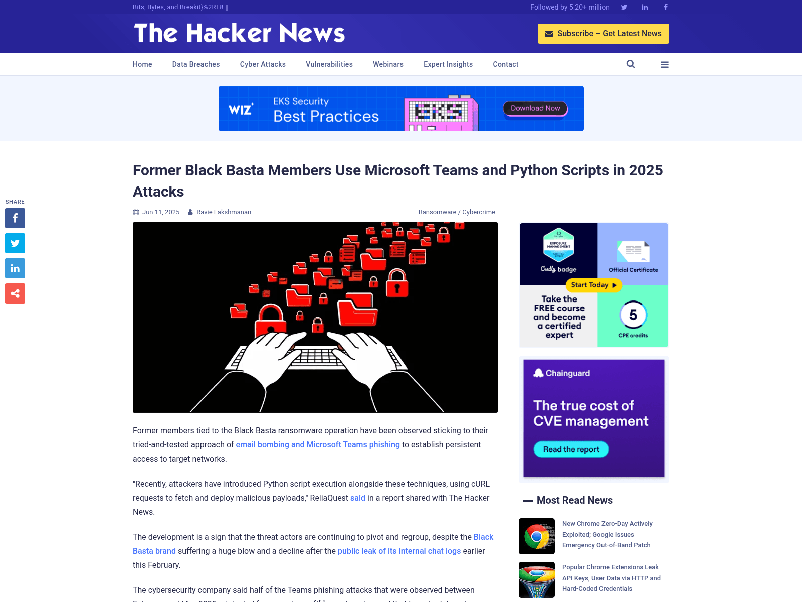 Former Black Basta Members Use Microsoft Teams and Python Scripts in 2025 Attacks