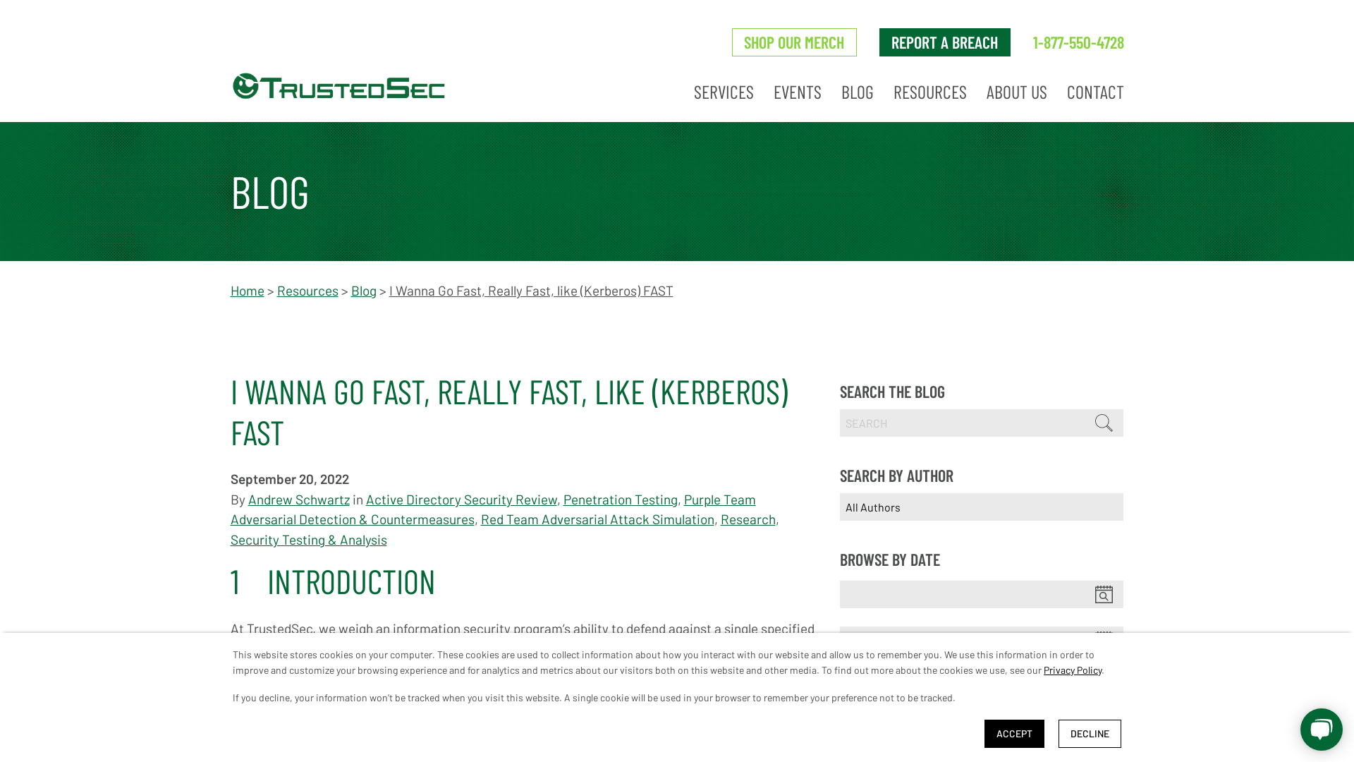 I Wanna Go Fast, Really Fast, like (Kerberos) FAST - TrustedSec